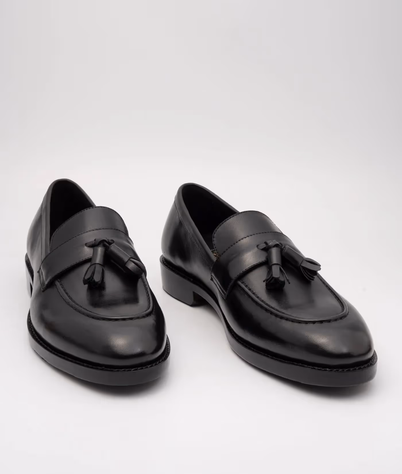 Hand-Welted Black Tassel Loafer image 1