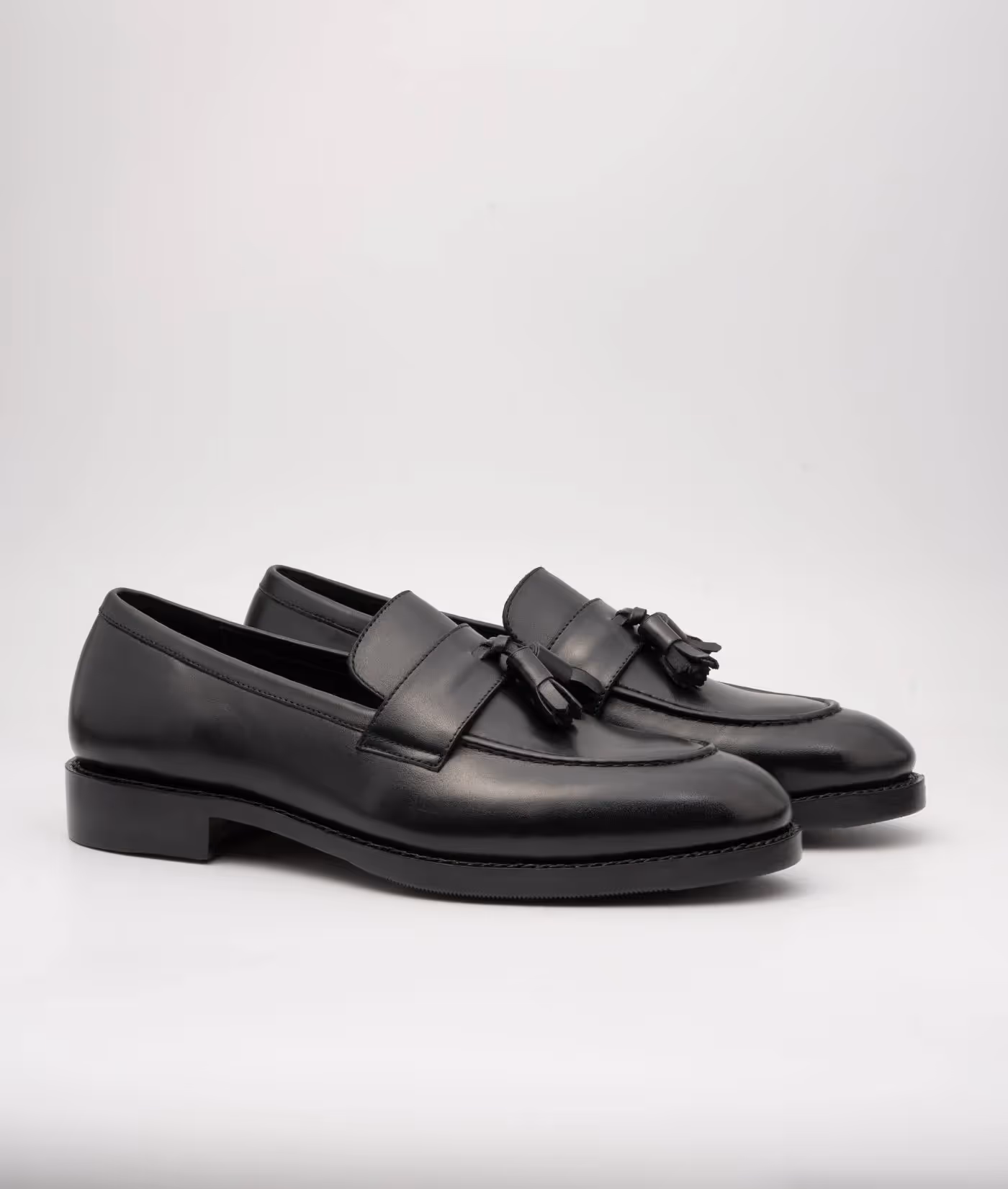 Hand-Welted Black Tassel Loafer image 6