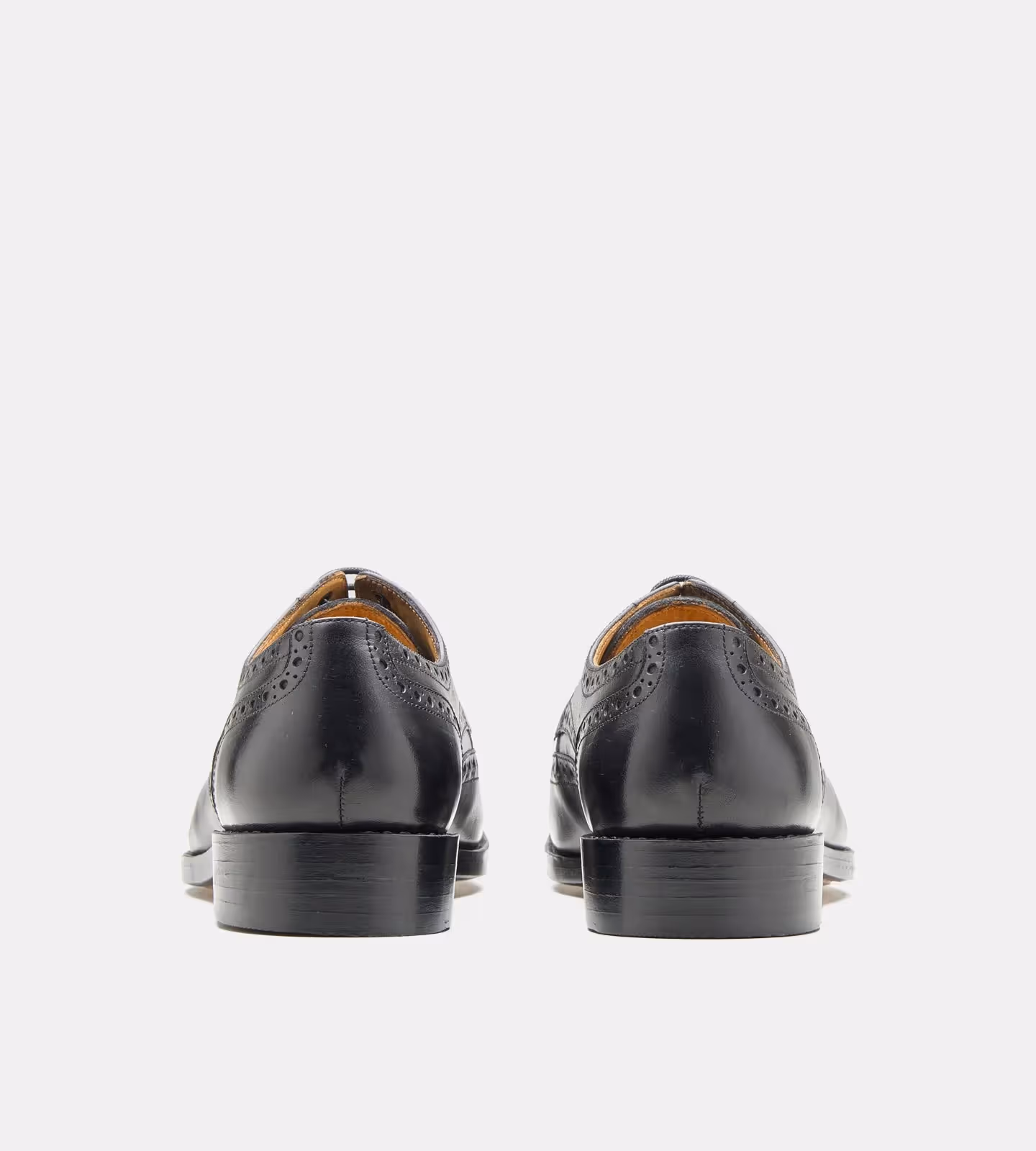 Hand Welted Black Wingtip Derby Shoe image 3