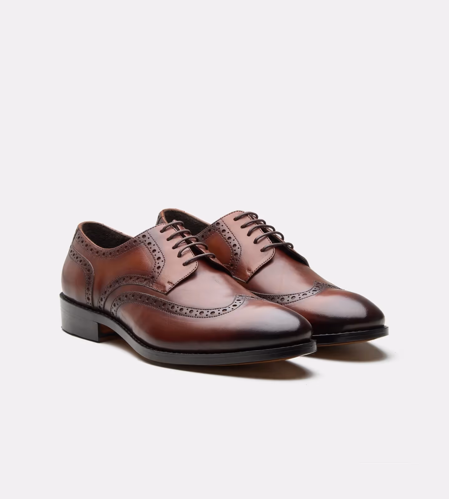 Hand Welted British Tan Wingtip Derby Shoe image 1