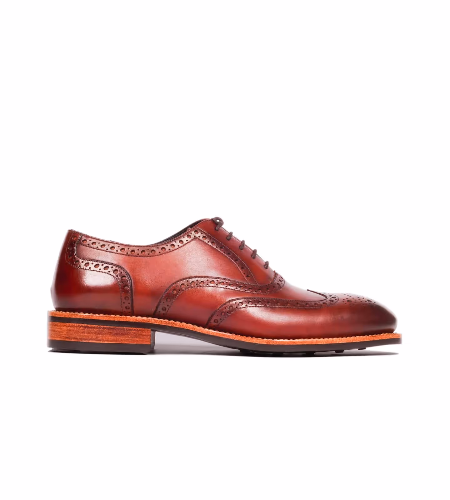 Hand Welted British Tan Wingtip Oxfords image 1