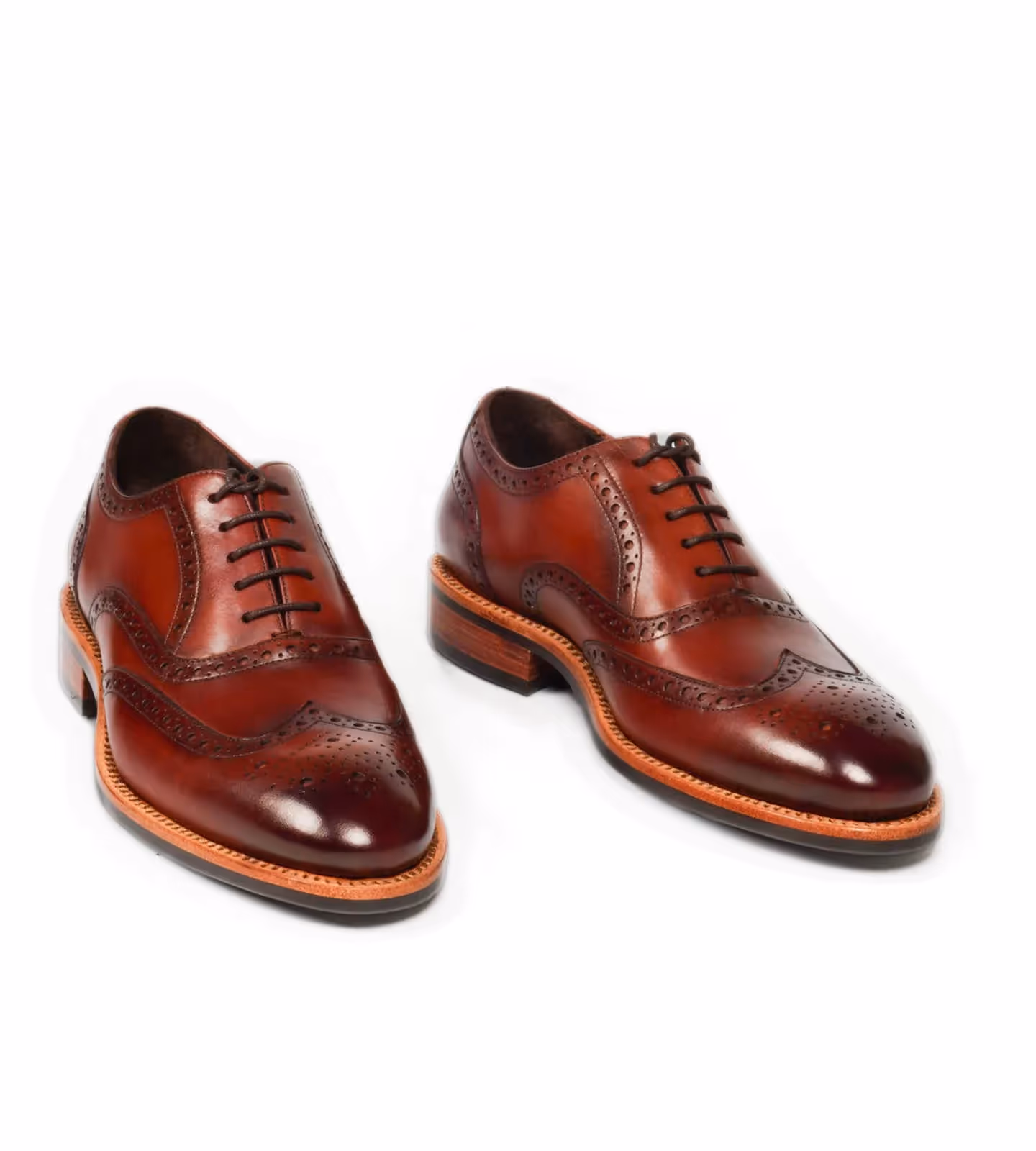 Hand Welted British Tan Wingtip Oxfords image 3