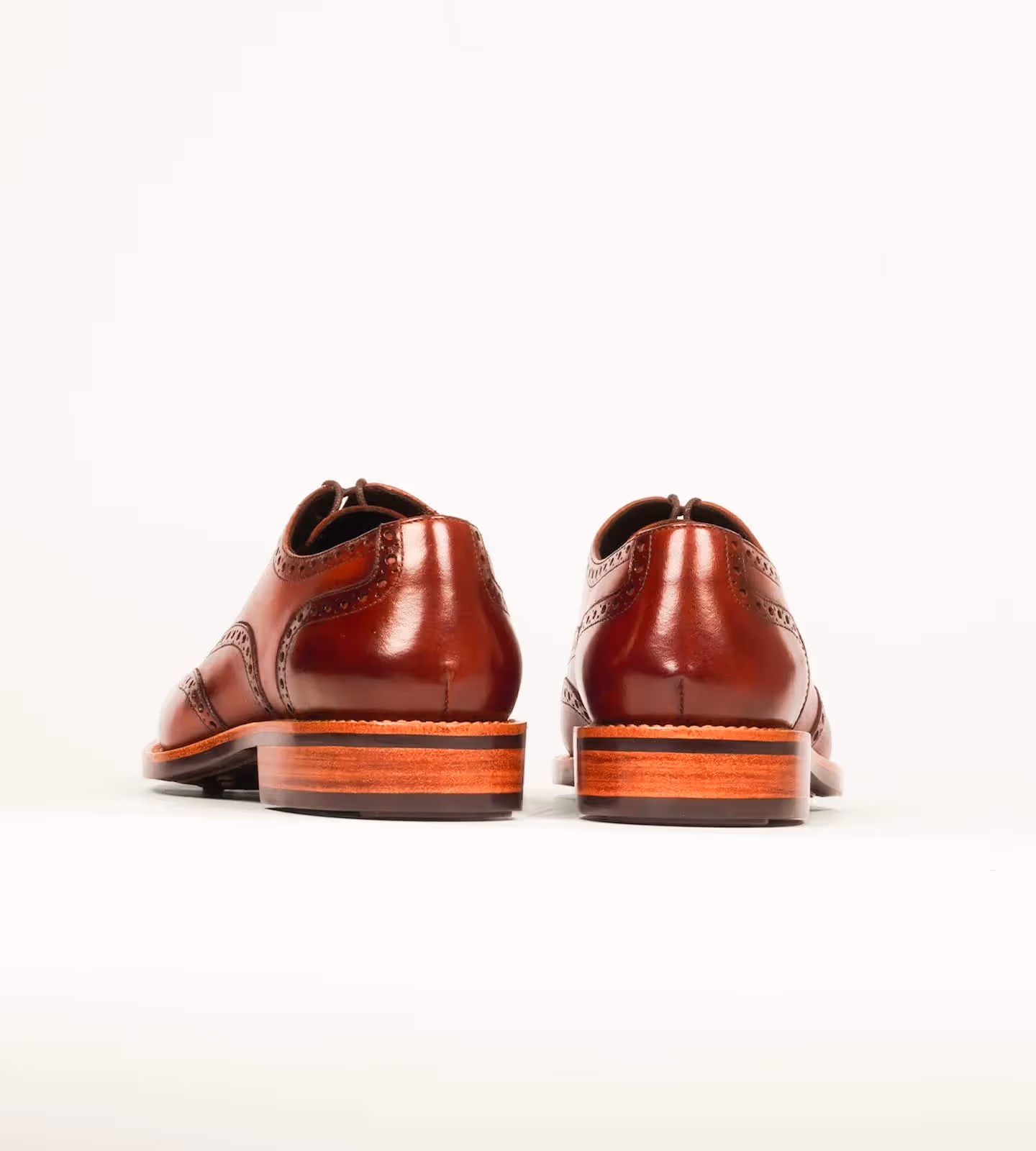 Hand Welted British Tan Wingtip Oxfords image 5