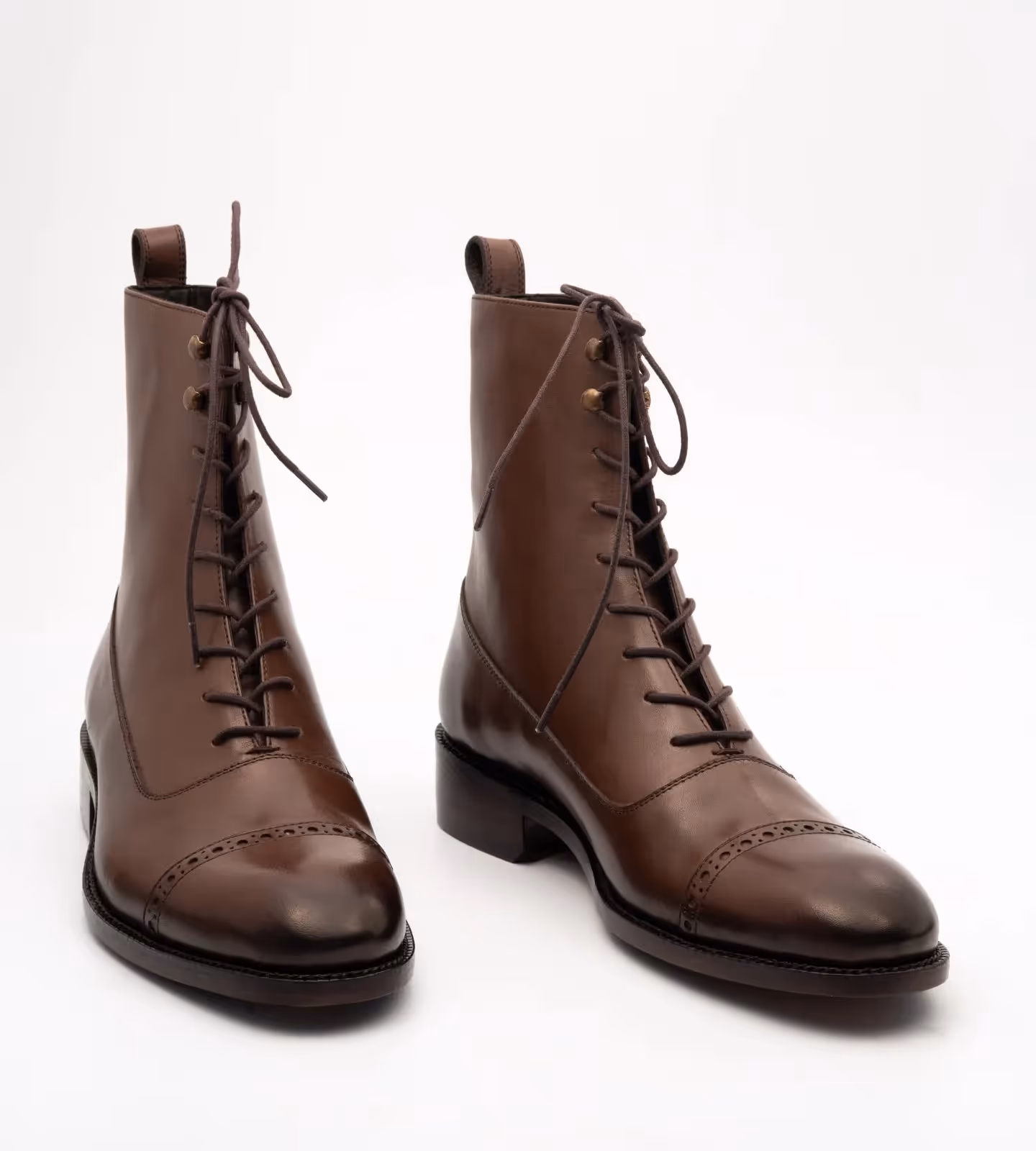 Hand Welted Brown Balmoral Boot image 1