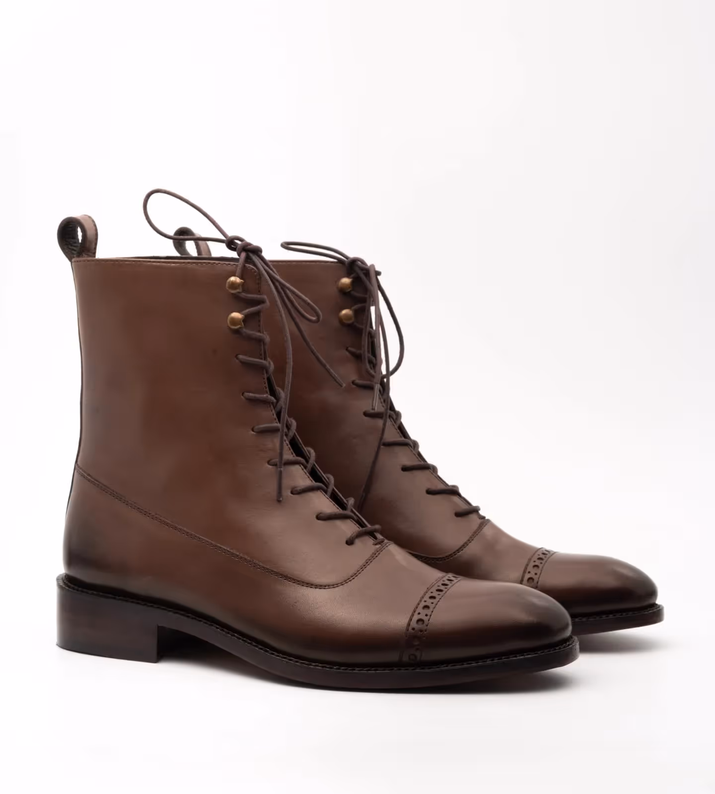 Hand Welted Brown Balmoral Boot image 2