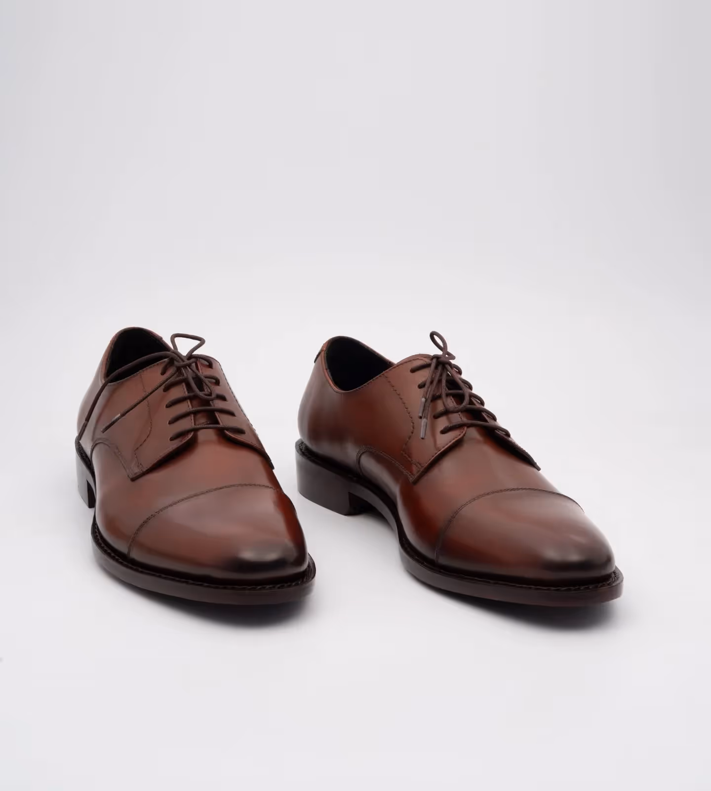Hand Welted Brown Captoe Derby image 1