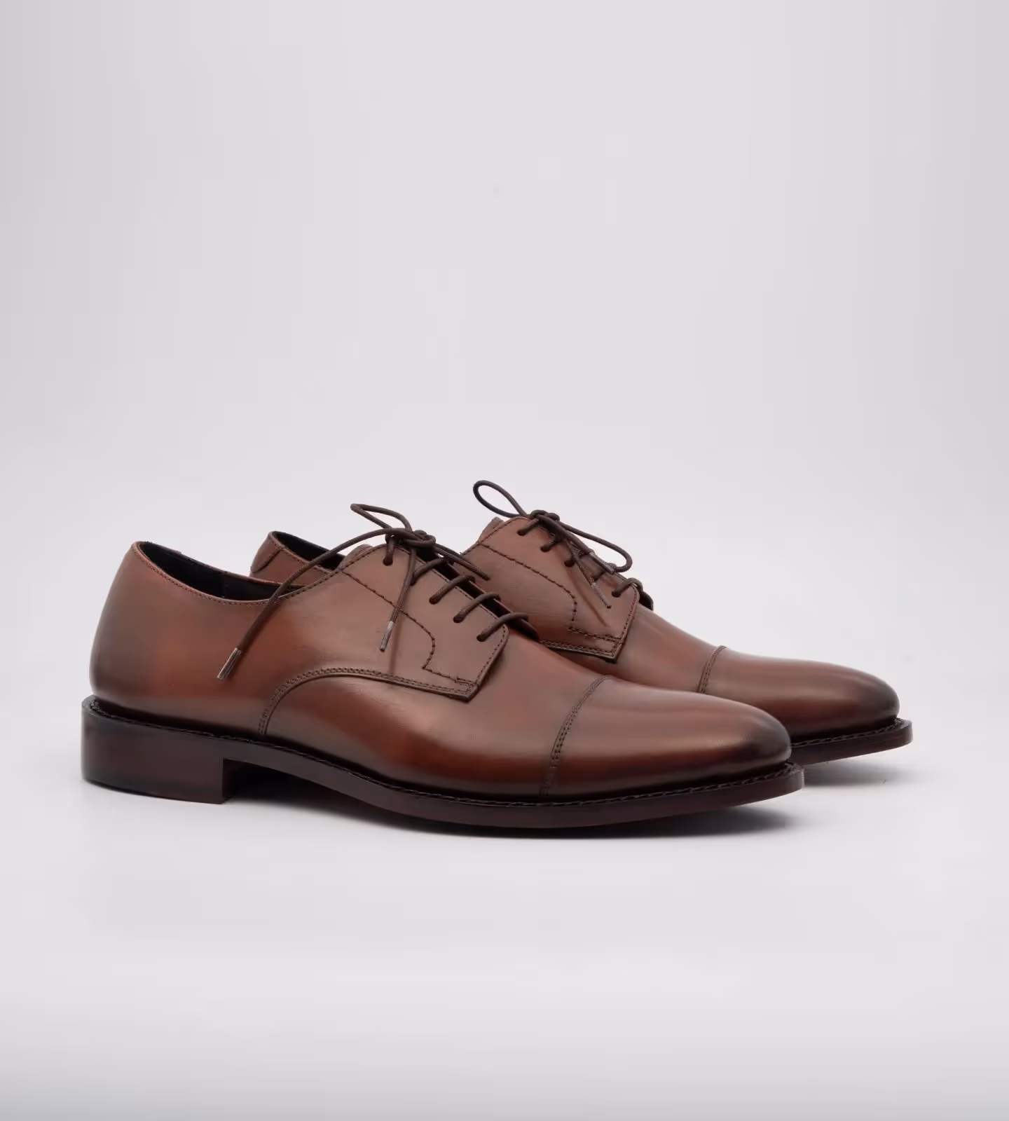 Hand Welted Brown Captoe Derby image 2