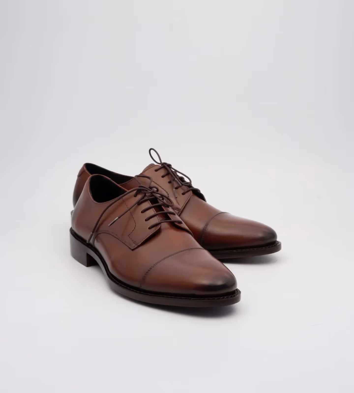 Hand Welted Brown Captoe Derby image 5
