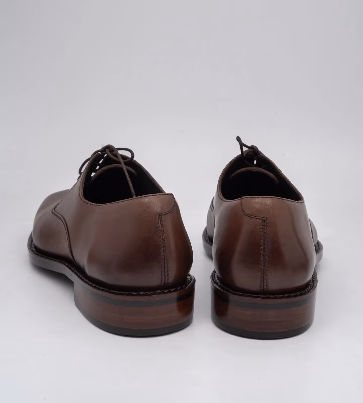 Hand Welted Brown Chisel Toe Oxfords image 5