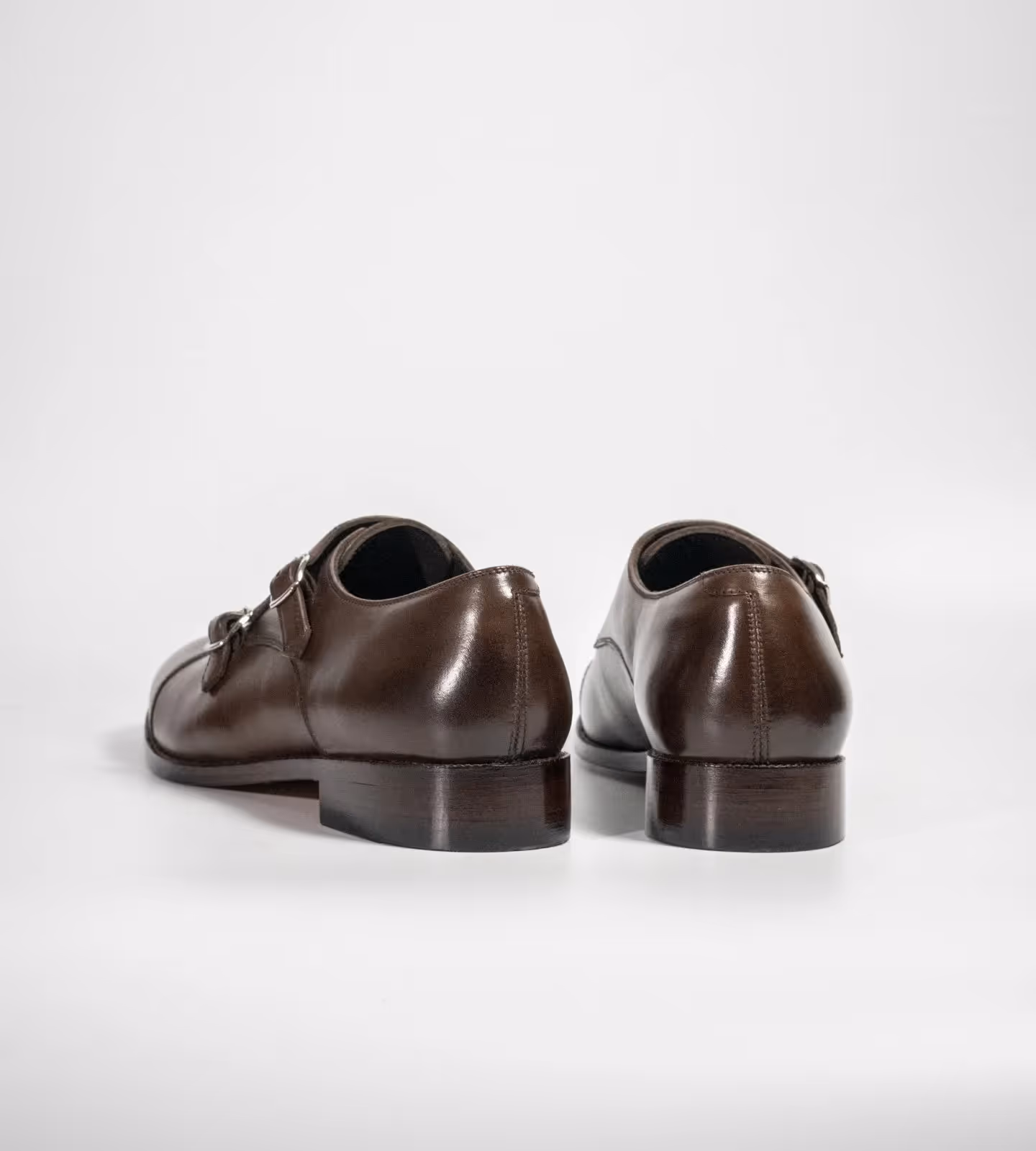 Hand Welted Brown Double Monk Strap Shoe  image 3