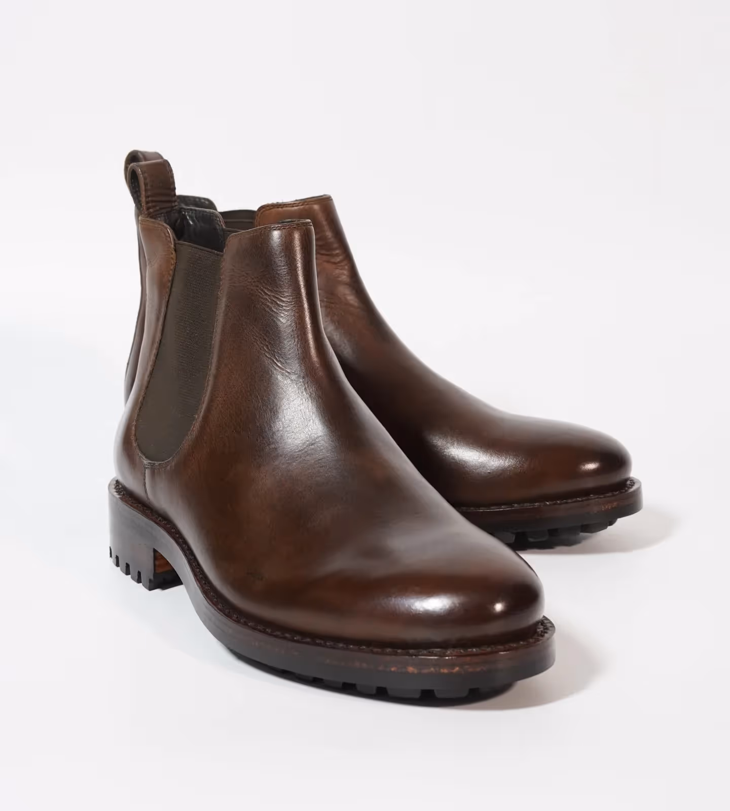Hand Welted Brown Oiled Leather Chelsea Boot  image 5