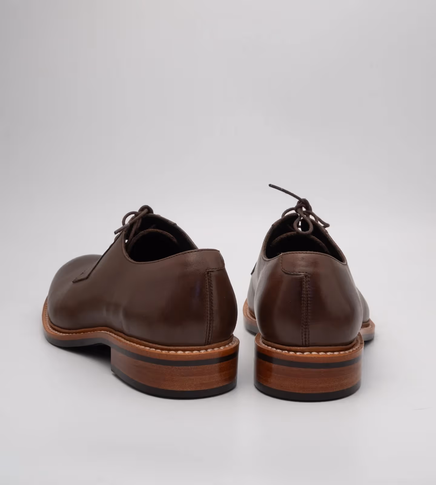 Hand-Welted Brown Plain Toe Blucher  image 3