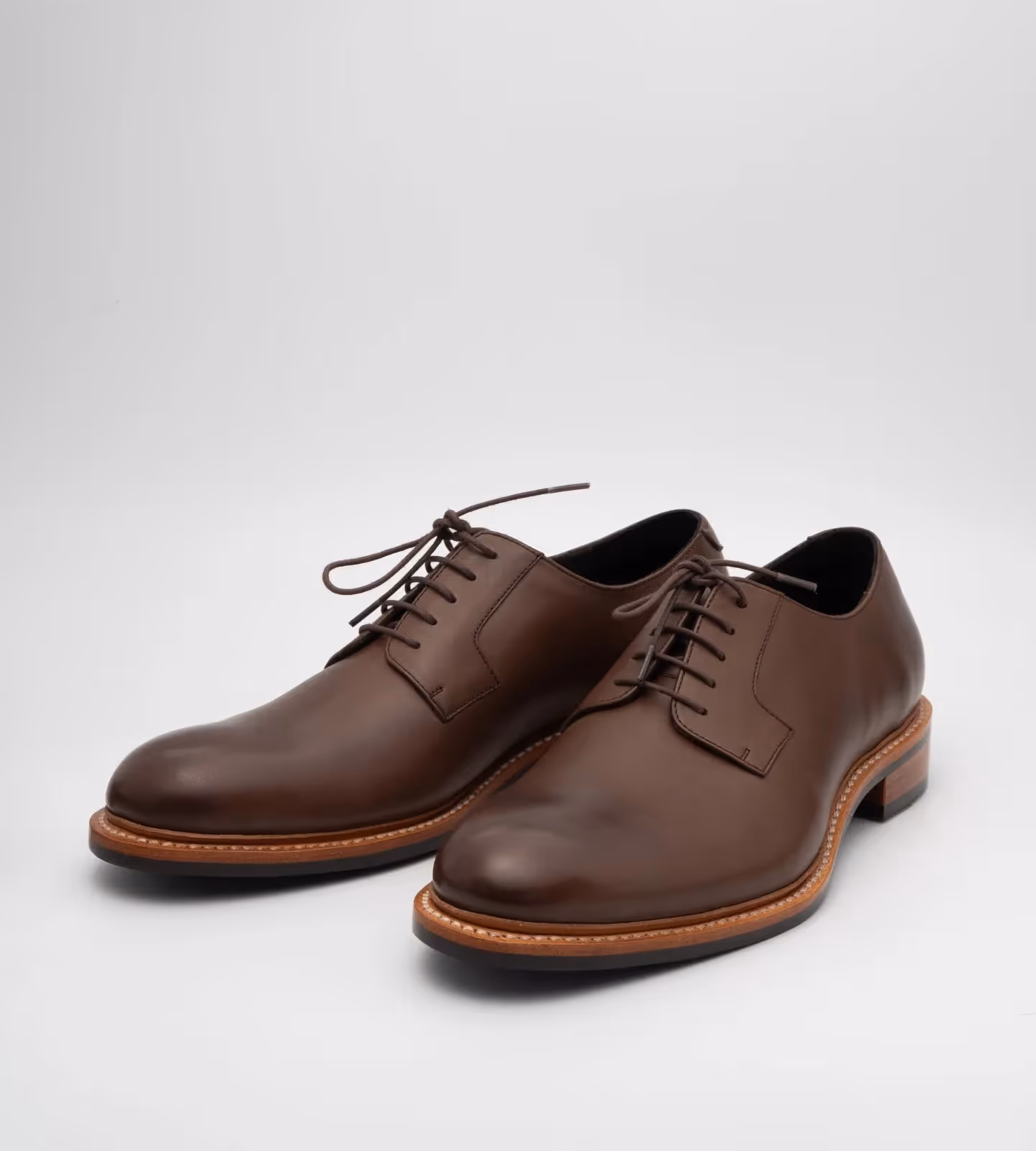 Hand-Welted Brown Plain Toe Blucher  image 4