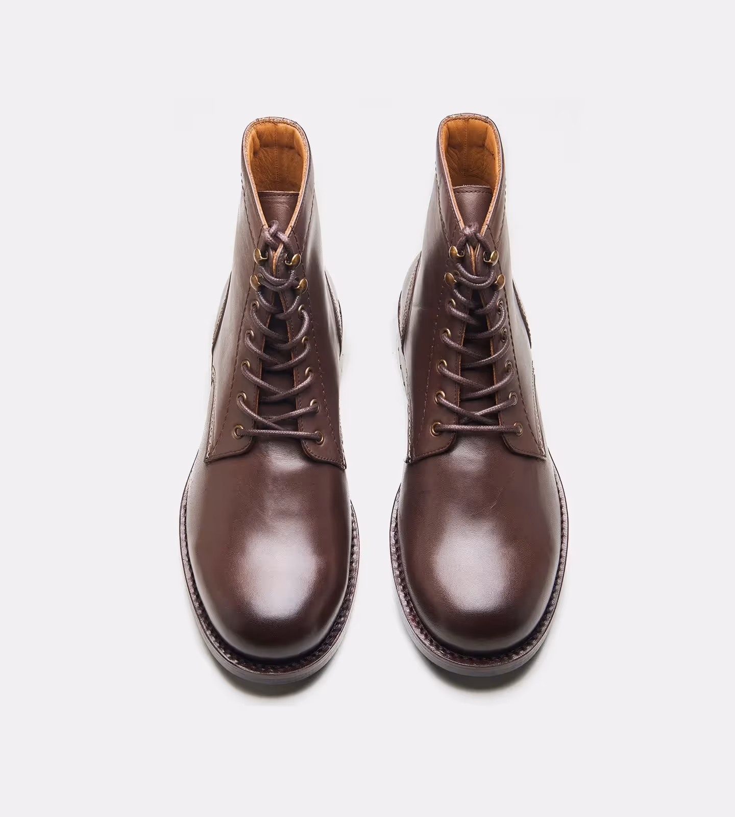Hand Welted Brown Plain Toe Work Boot image 5