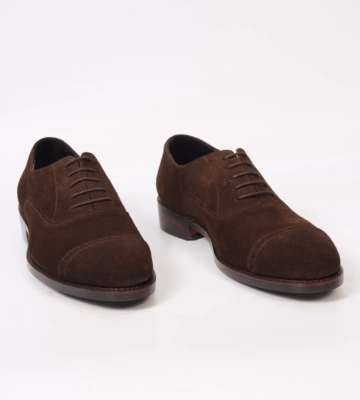 Hand Welted Brown Suede Captoe Brogue Oxford image 1