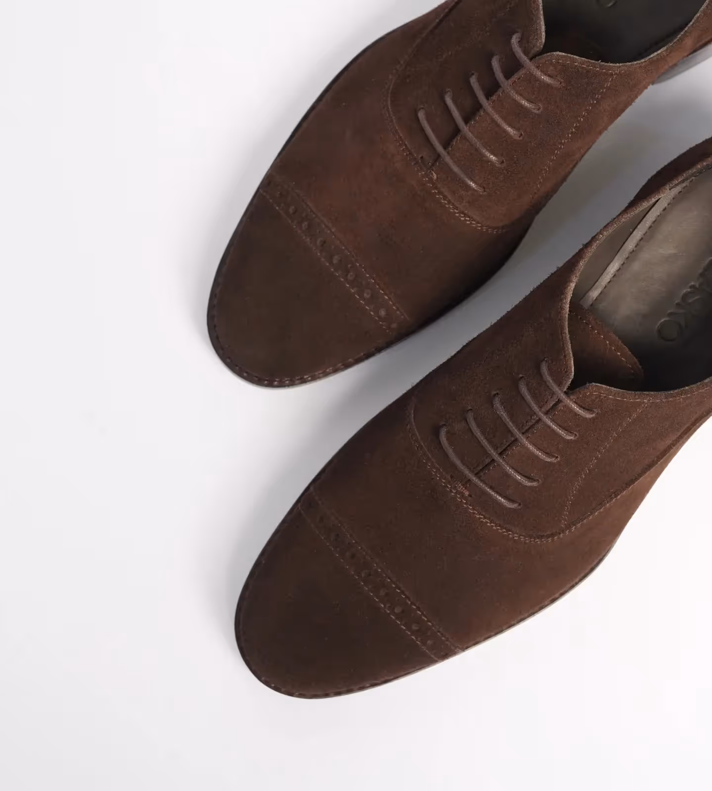 Hand Welted Brown Suede Captoe Brogue Oxford  image 3