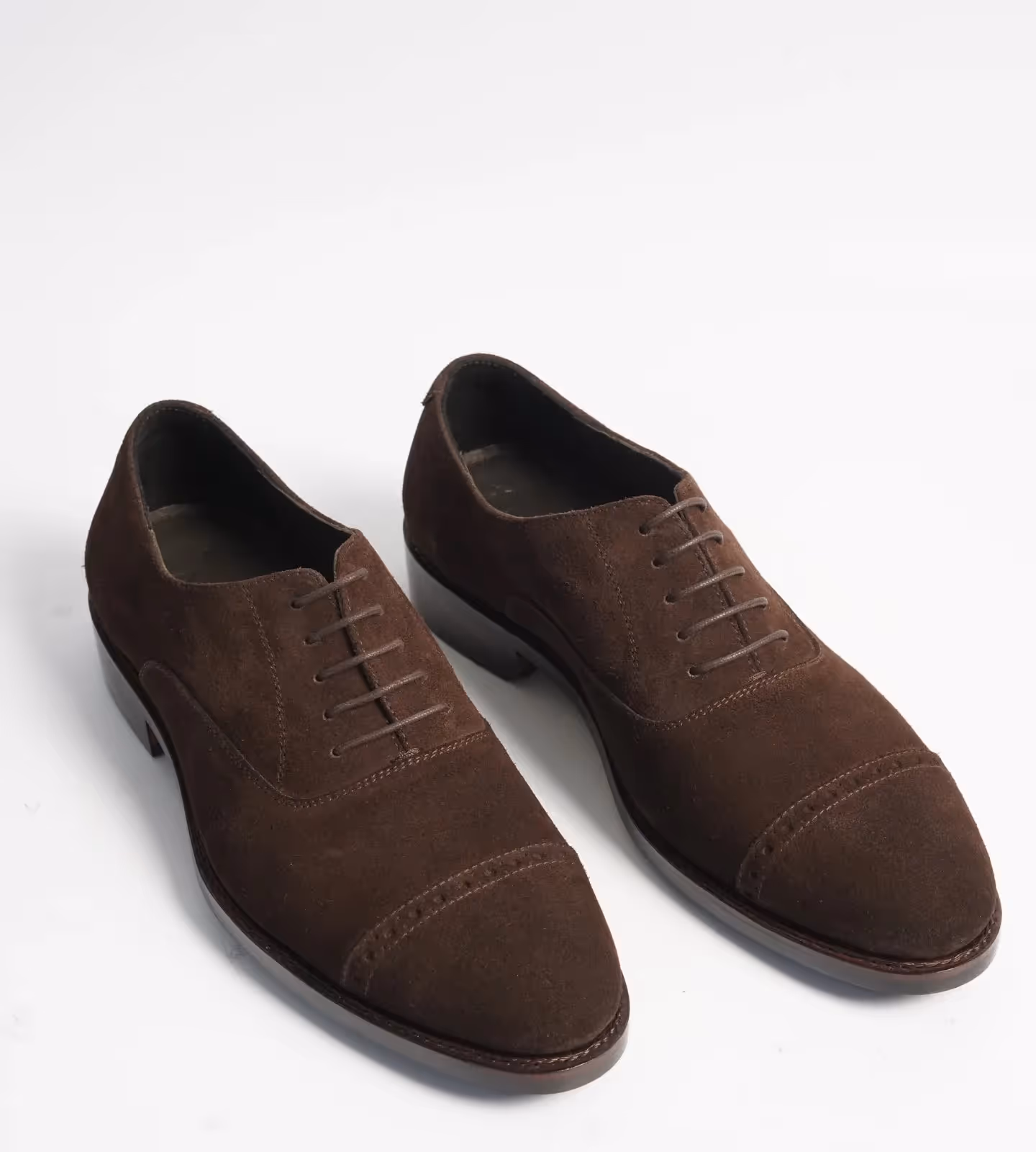 Hand Welted Brown Suede Captoe Brogue Oxford  image 4
