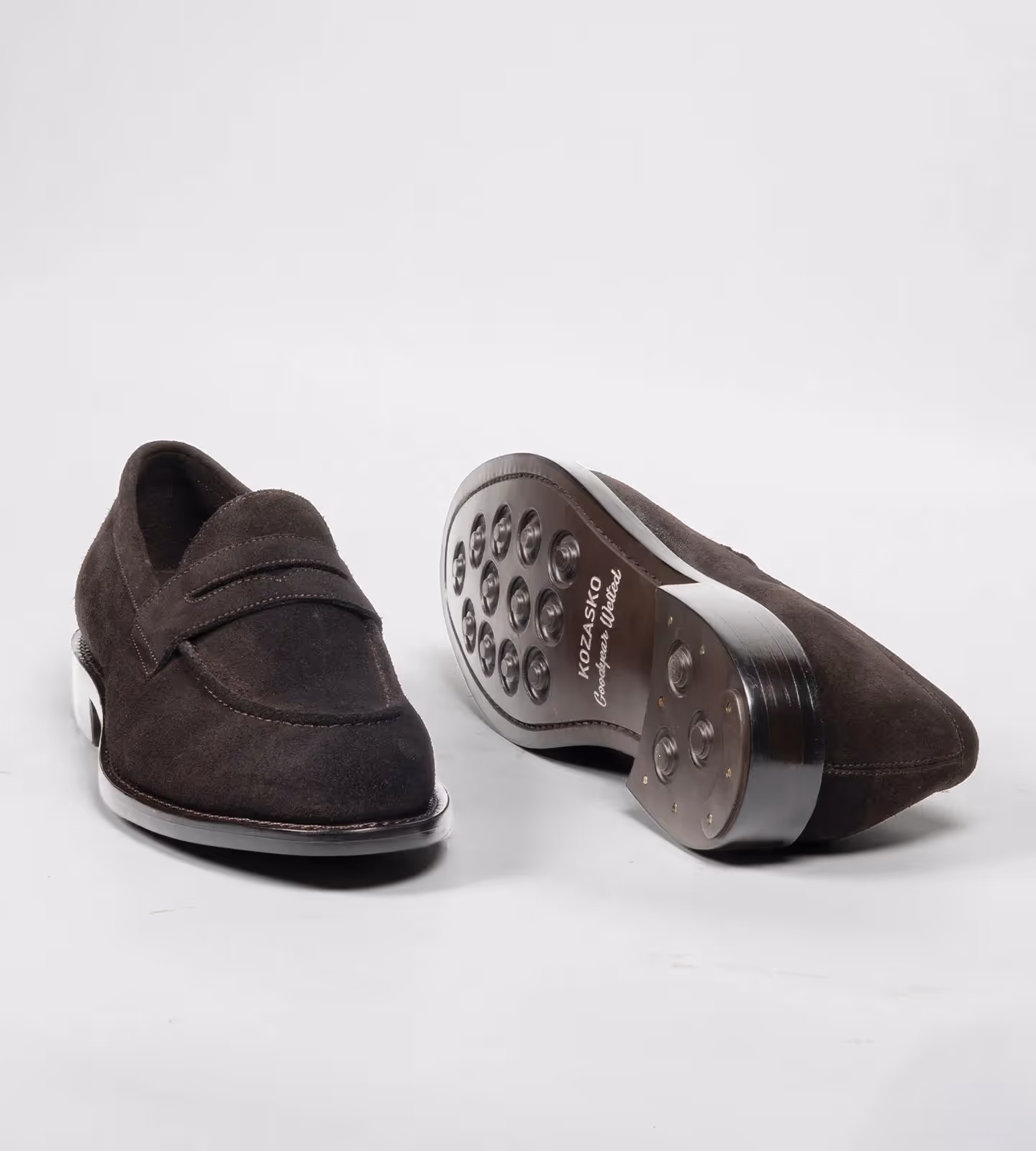 Hand Welted Brown Suede Penny Loafer image 3