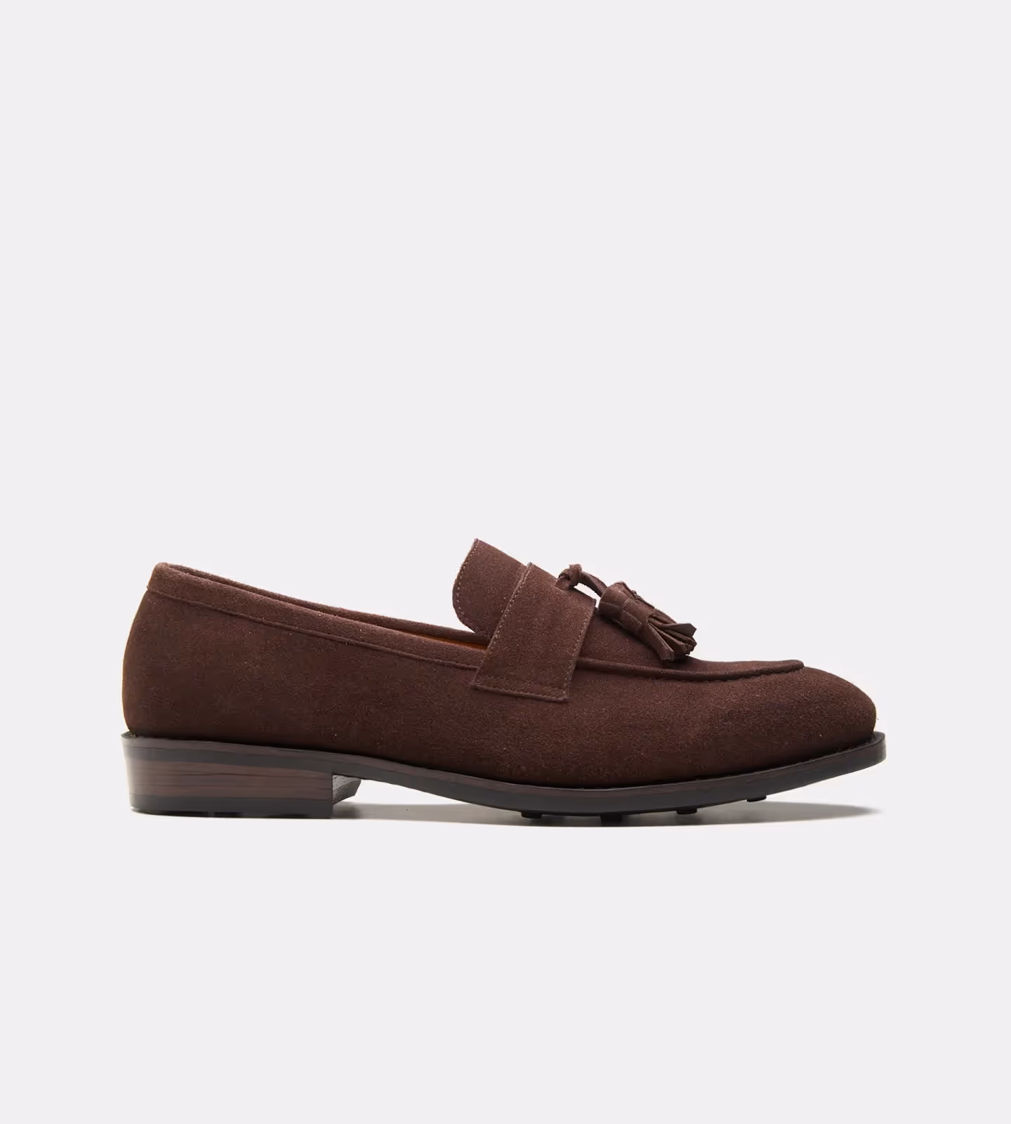 Hand Welted Brown Suede Tassel Loafers image 5