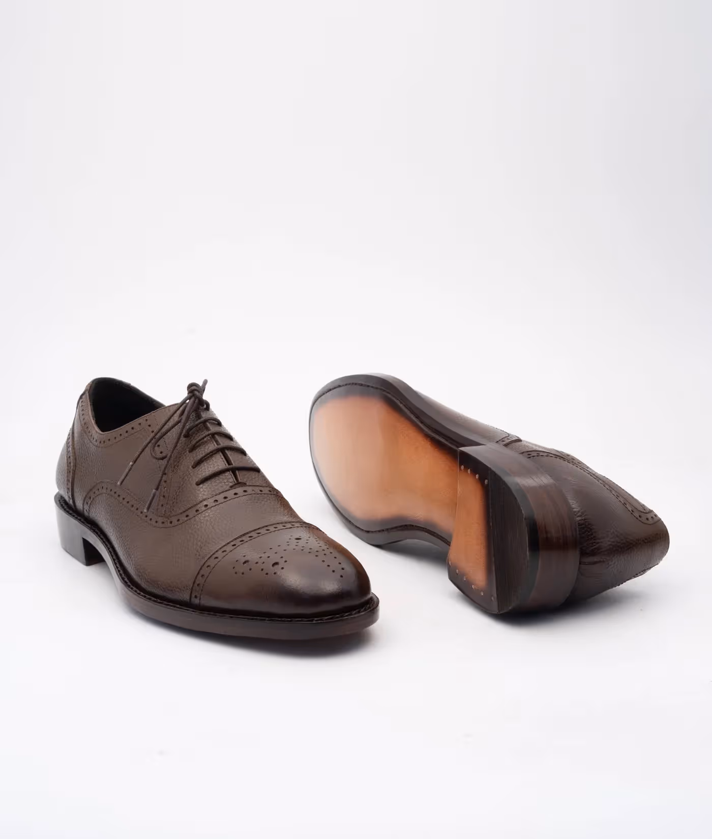 Hand Welted Brown Wax Milled Brogues Oxfords image 2