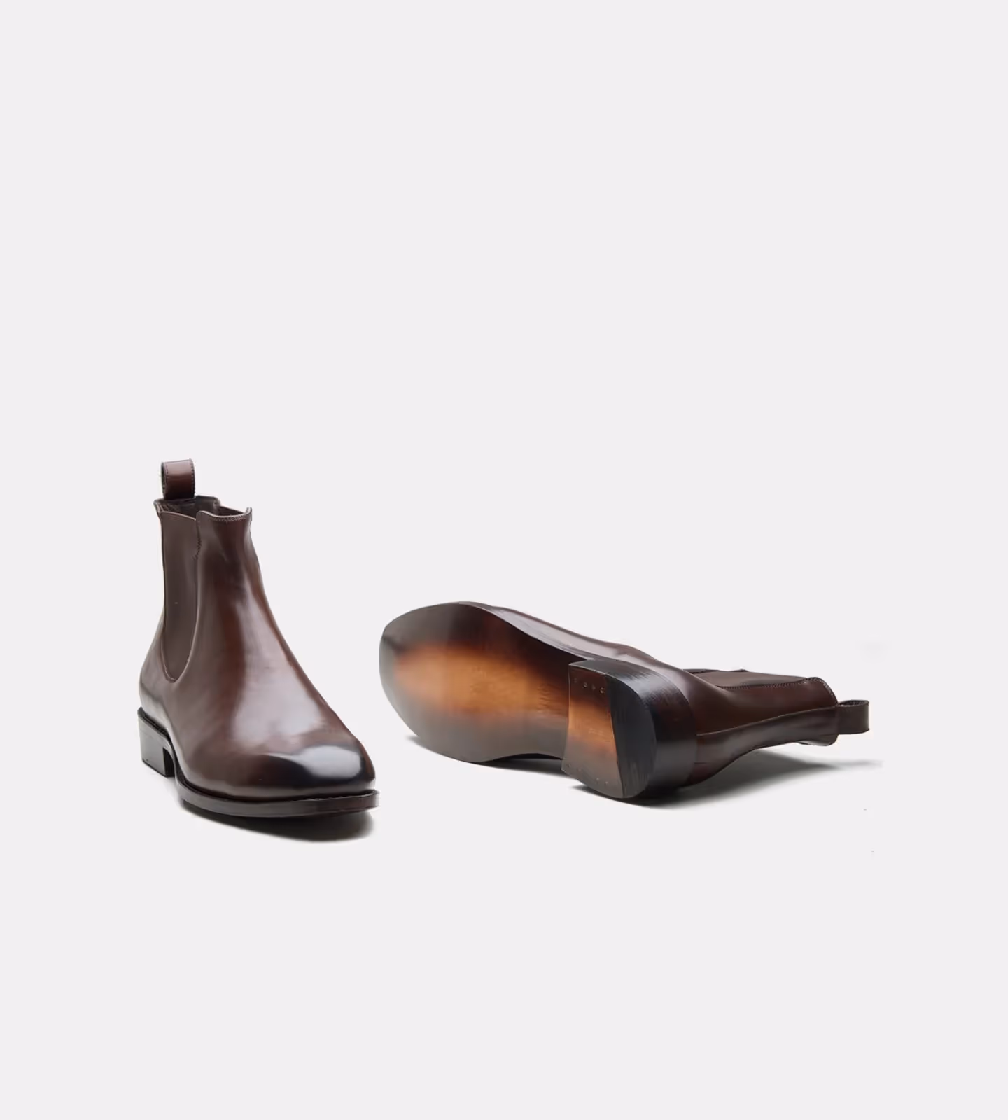 Hand Welted Brown Wholecut Chelsea Boot  image 4