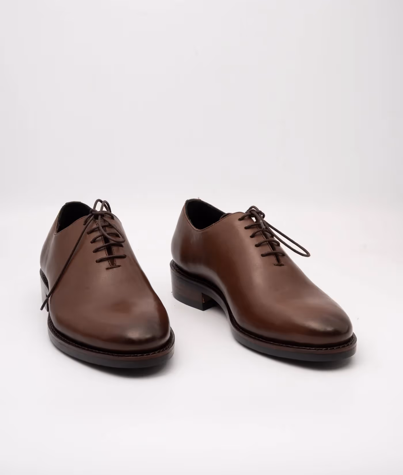 Hand-Welted Brown Wholecut Oxfords image 1