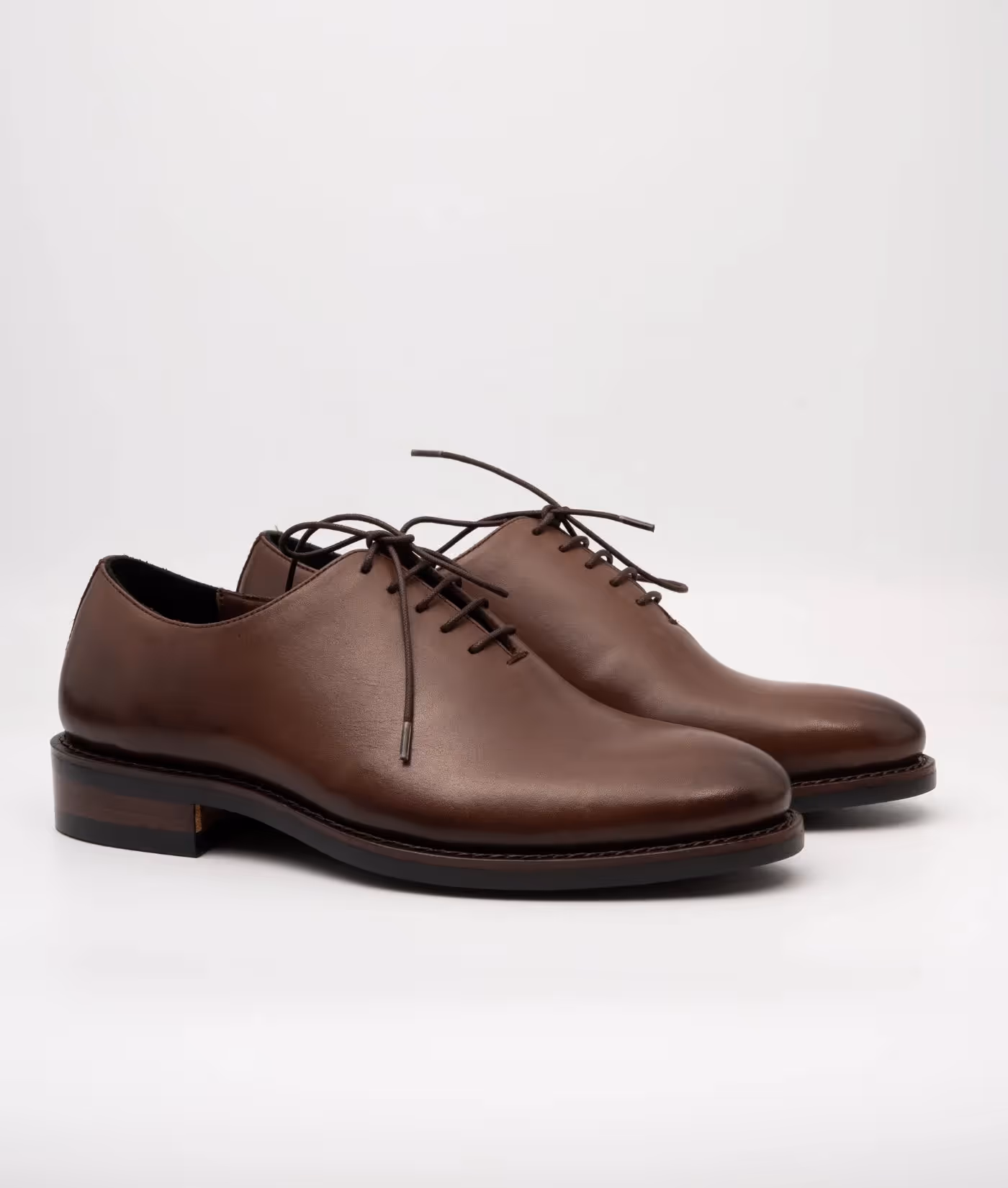 Hand-Welted Brown Wholecut Oxfords image 2
