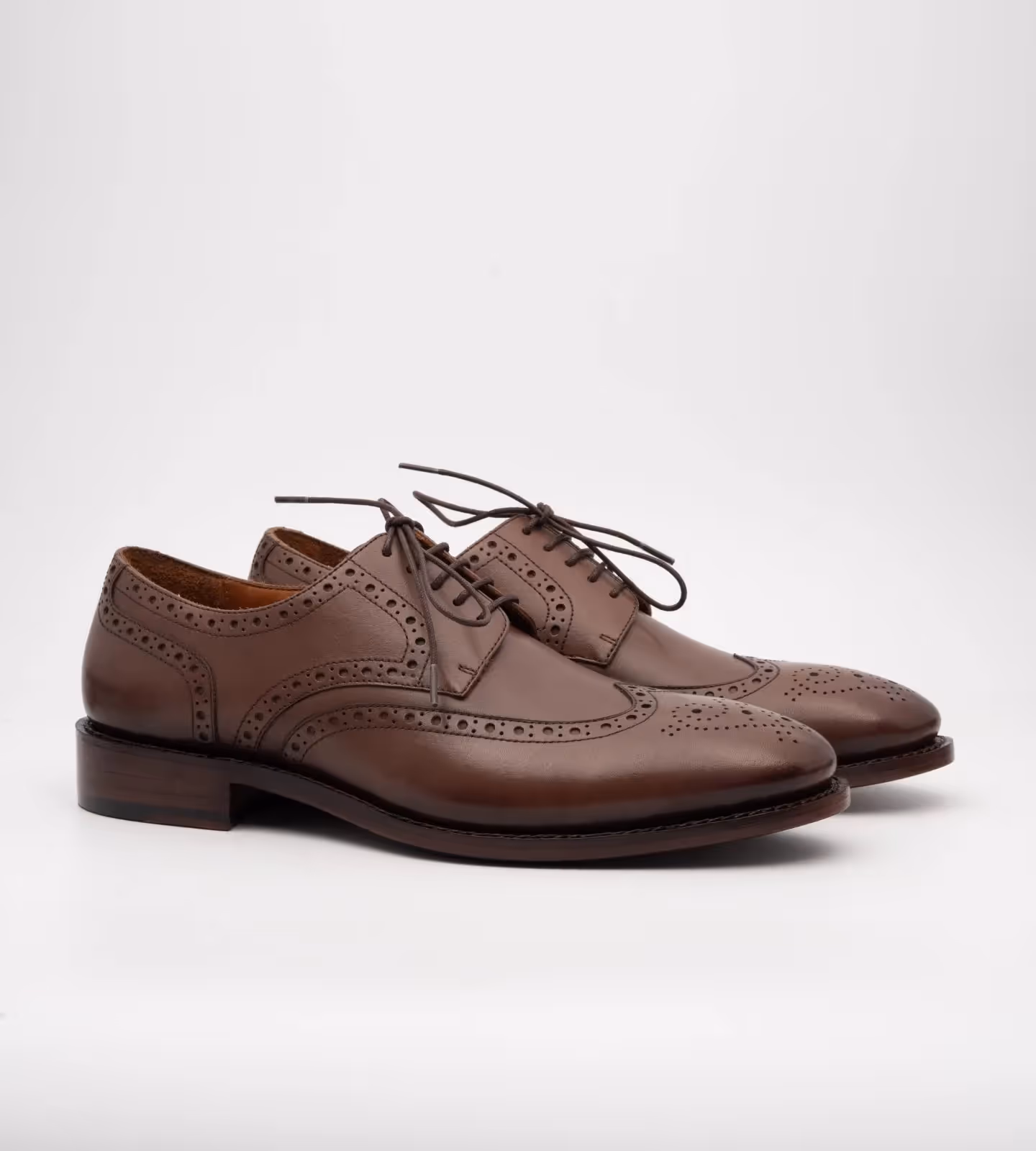 Hand-Welted Brown Wingtip Derby image 2