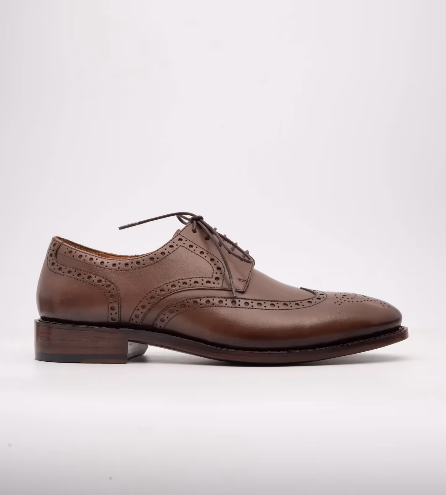Hand-Welted Brown Wingtip Derby image 4
