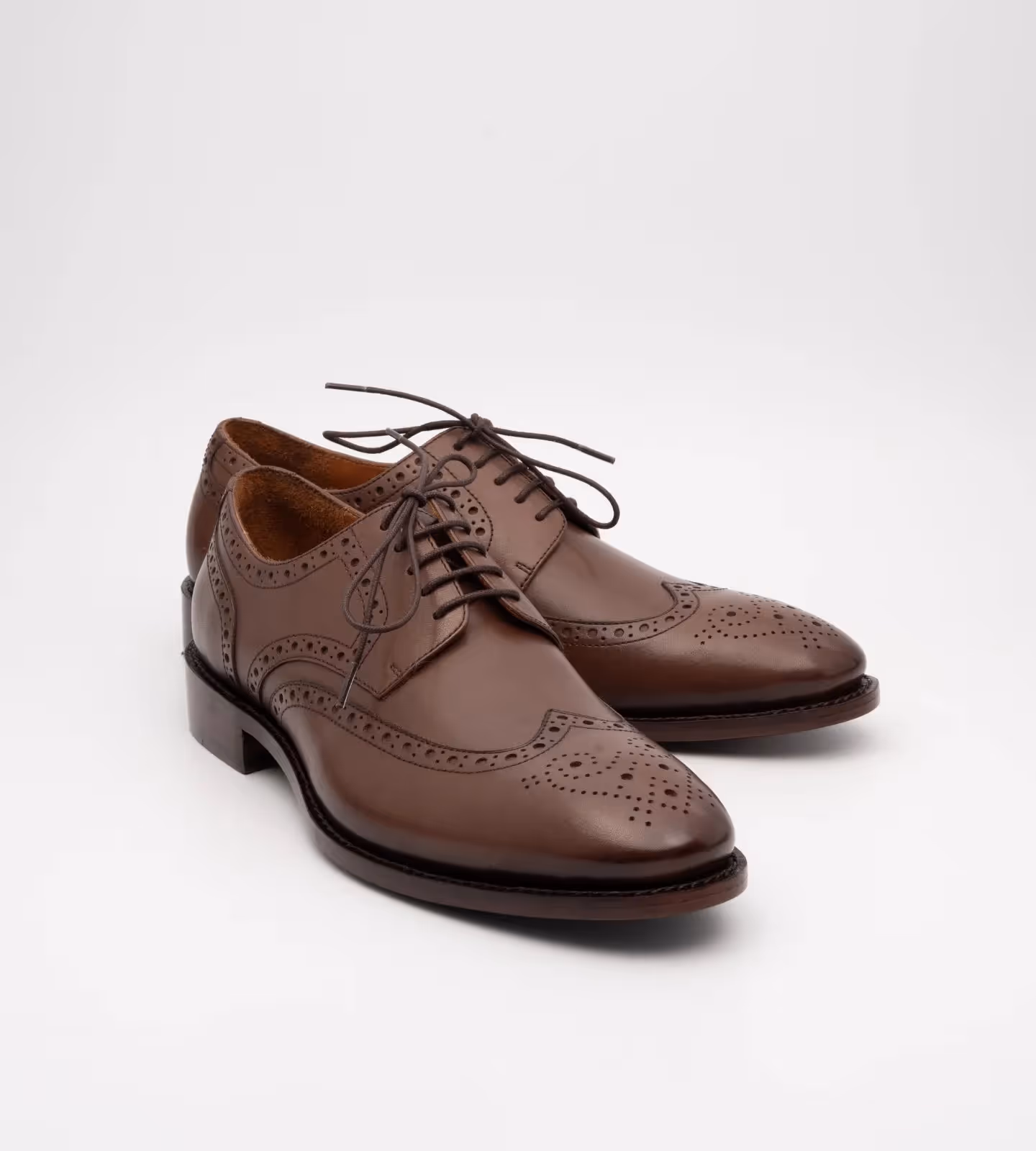 Hand-Welted Brown Wingtip Derby image 5