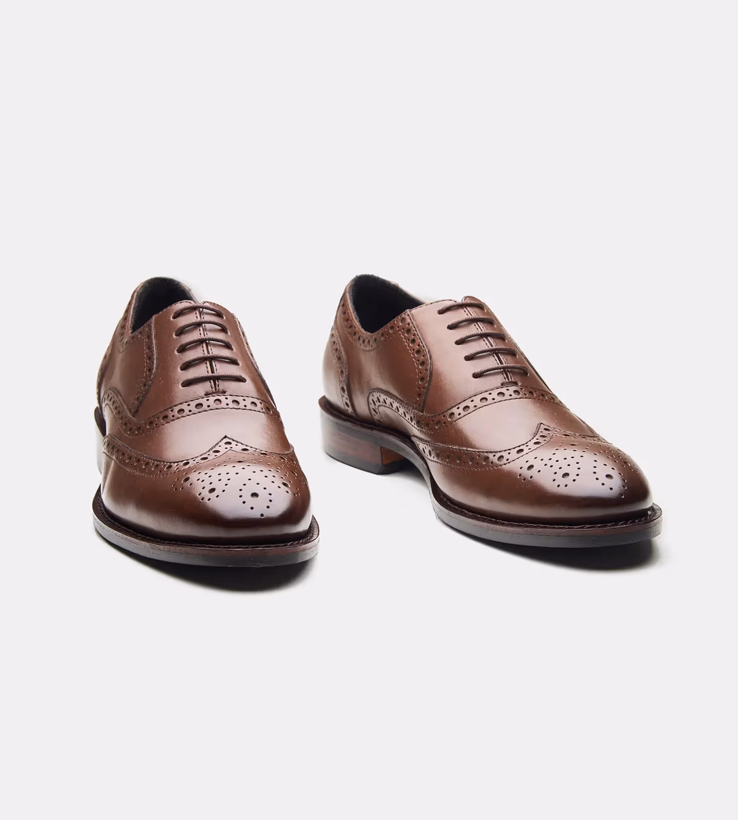 Hand Welted Brown Wingtip Oxfords image 1