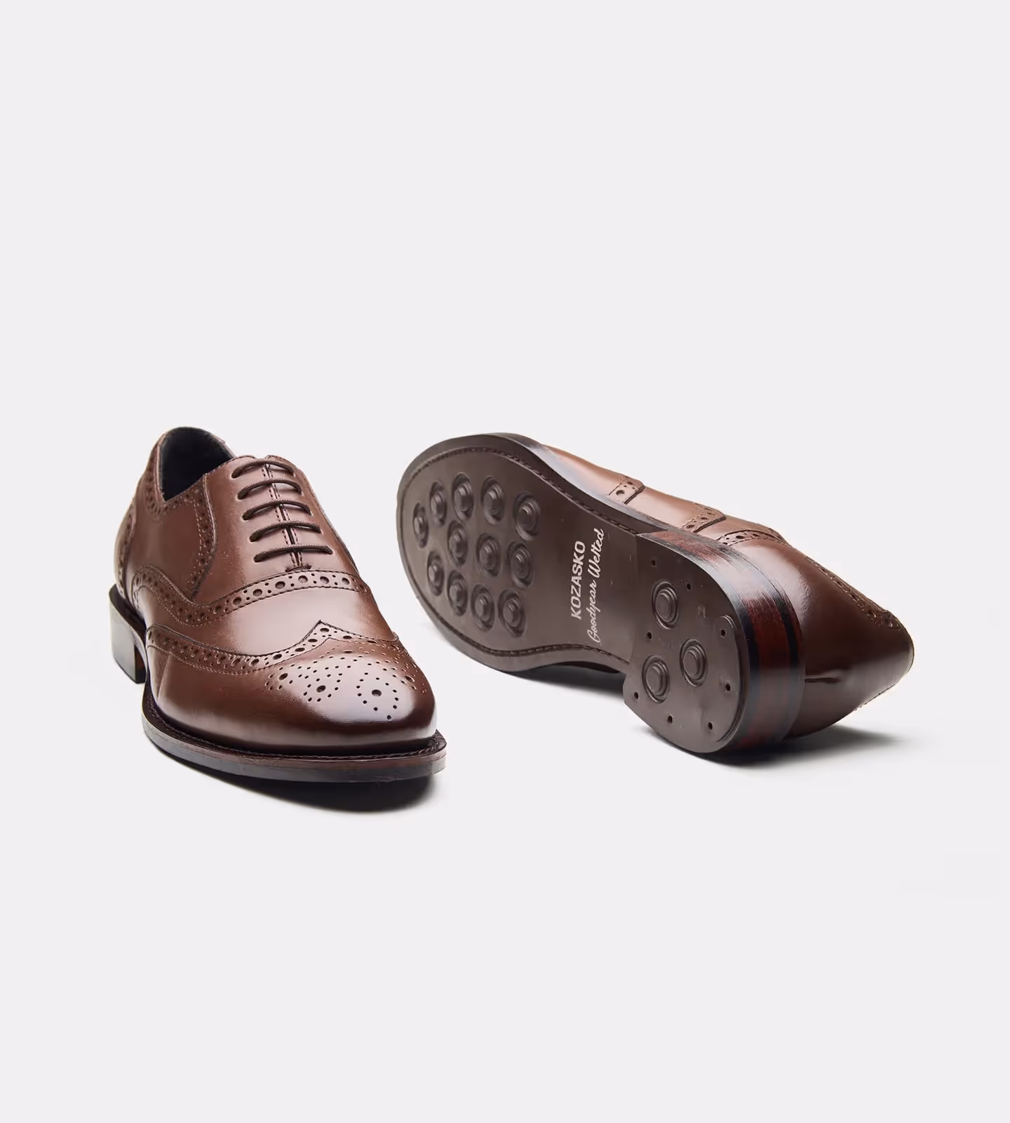 Hand Welted Brown Wingtip Oxfords image 5