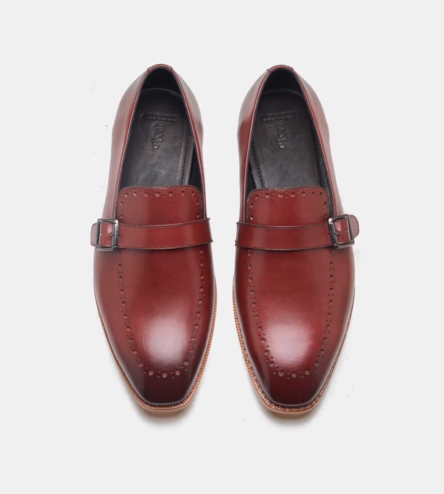 Hand Welted Burgundy Strap Loafer image 5