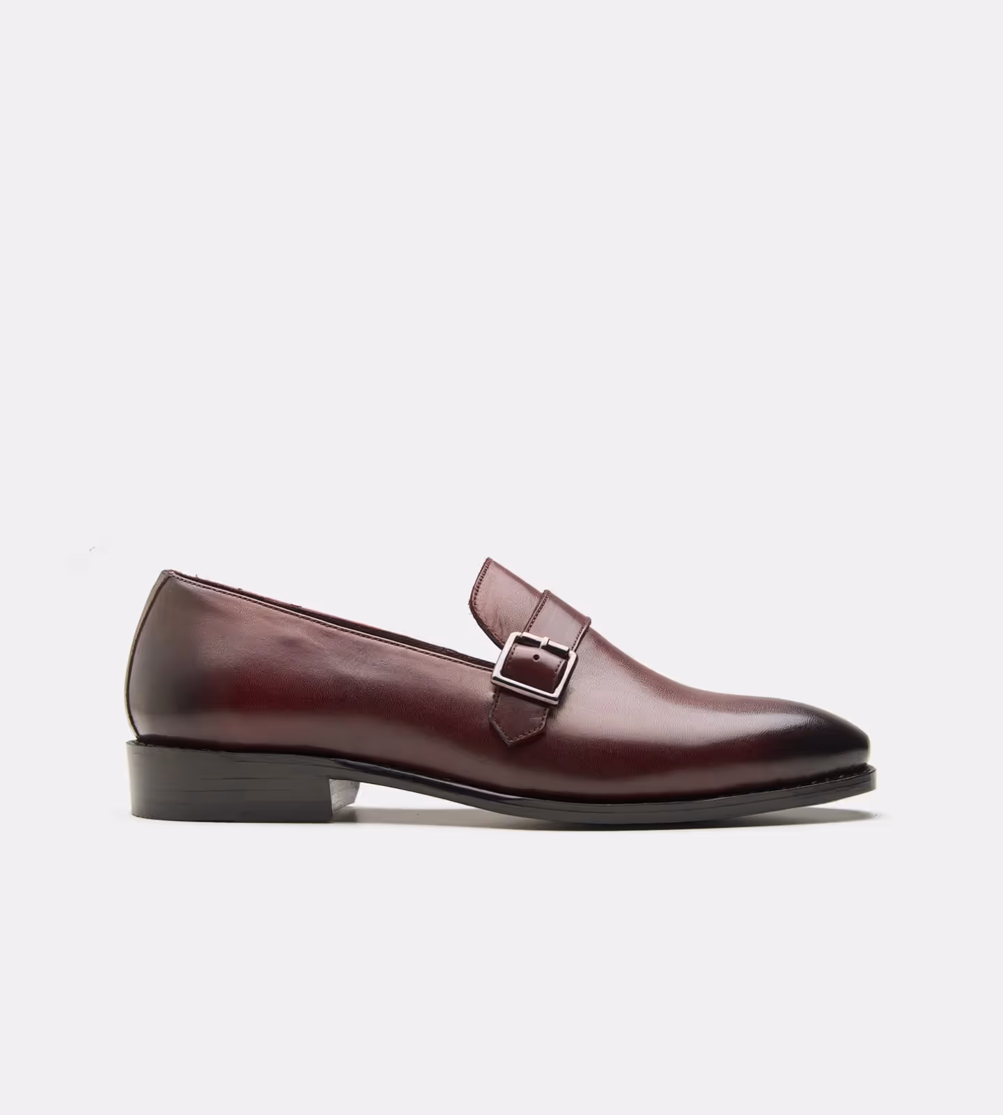 Hand Welted Burgundy Strap Loafers image 4