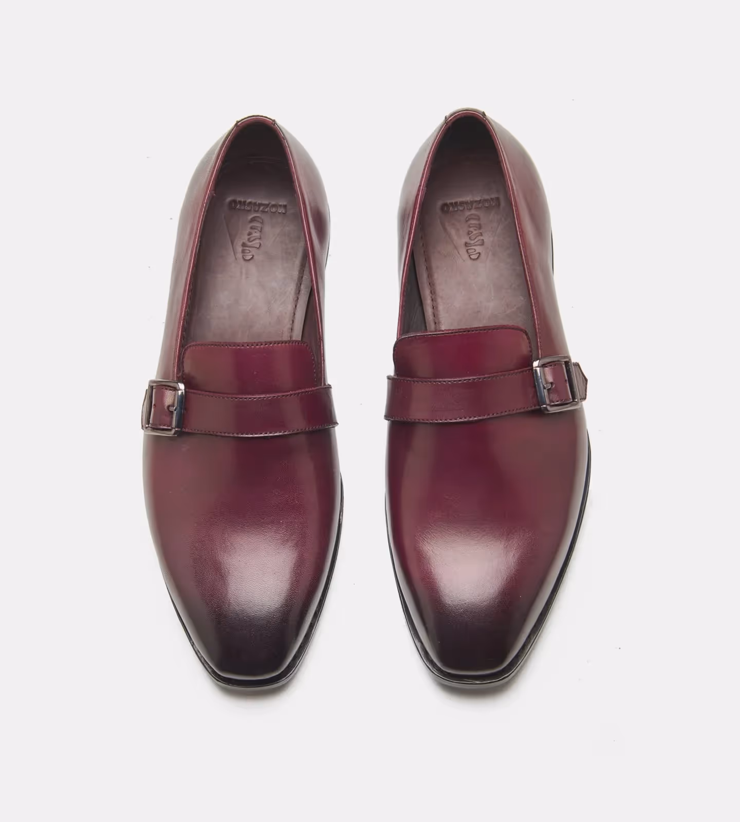 Hand Welted Burgundy Strap Loafers image 5