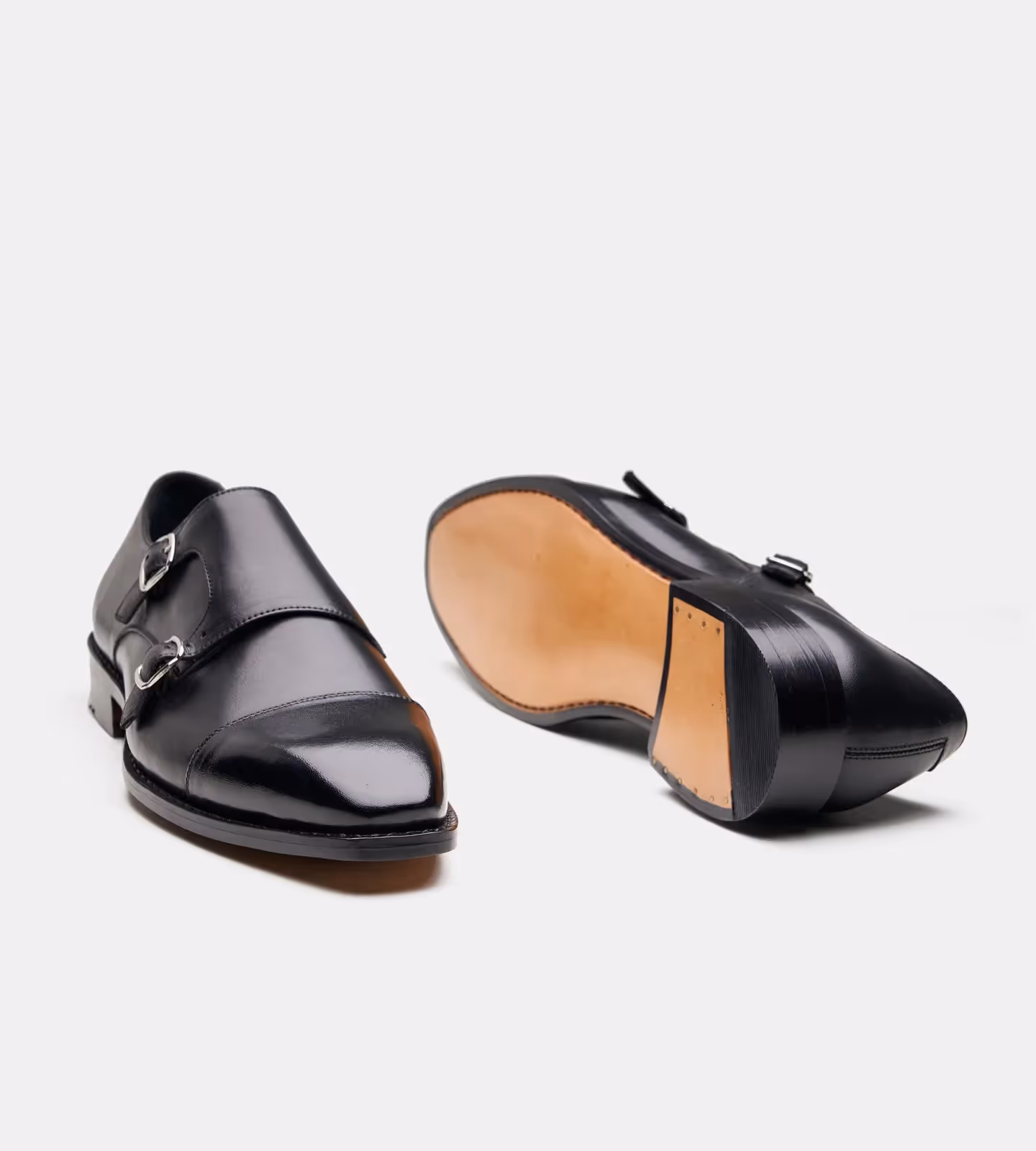 Hand Welted Chisel Cap Toe Double Strap Monk image 3