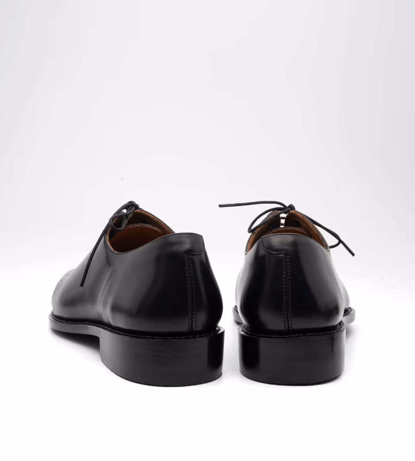 Hand Welted Chisel Toe Black Wholecut Oxfords  image 4