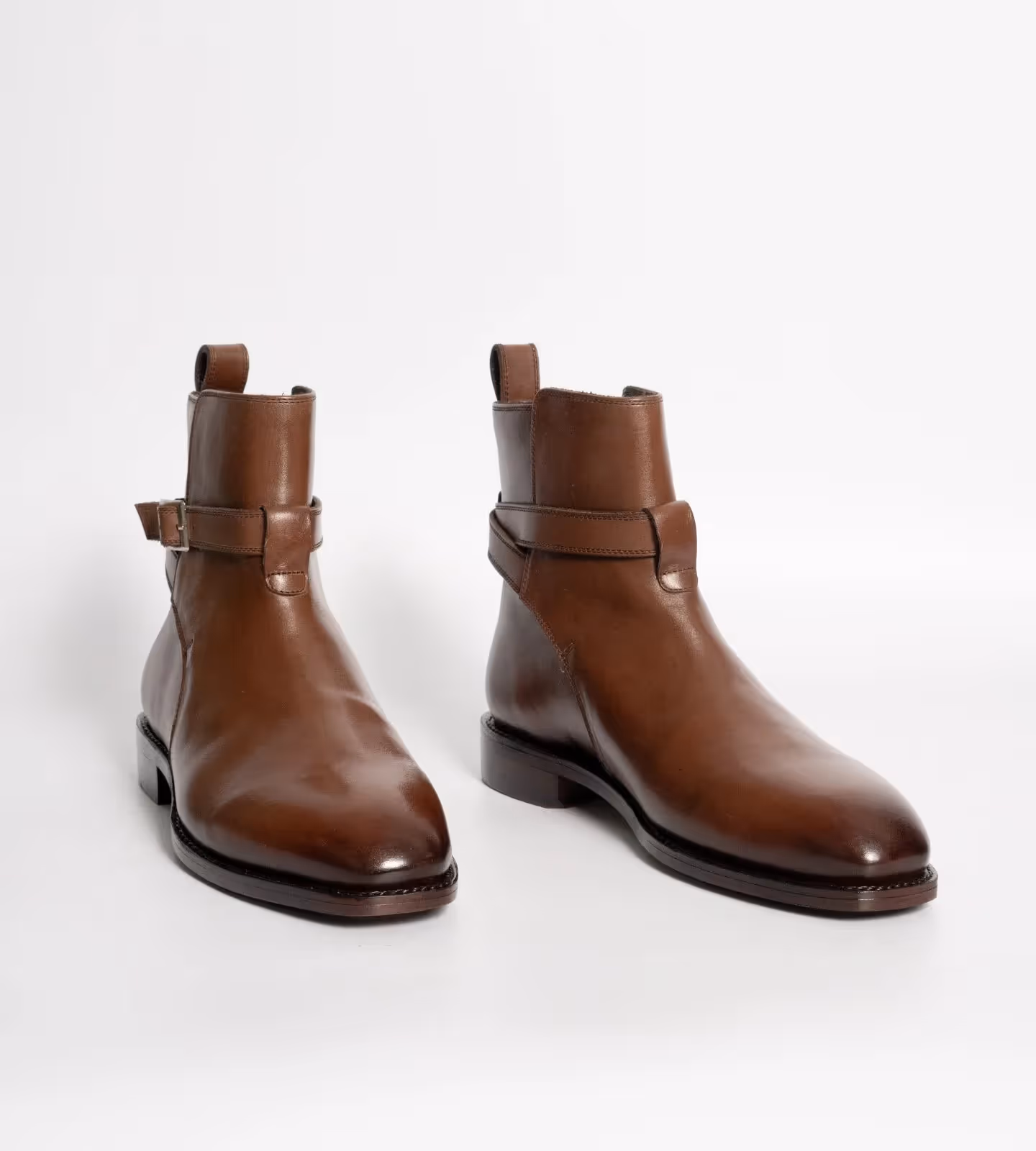 Hand Welted Chisel Toe Brown Full Grain Jodhpur Boot image 1