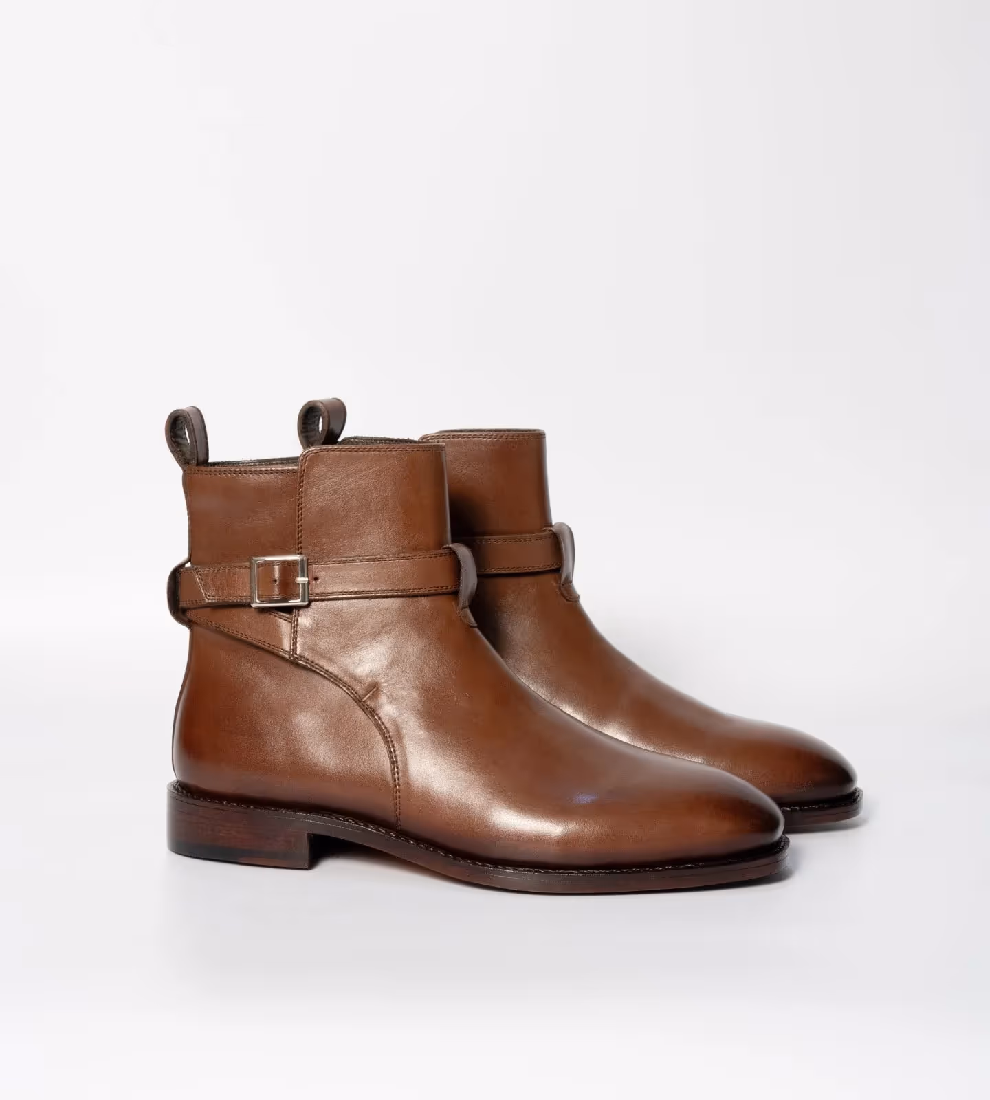 Hand Welted Chisel Toe Brown Full Grain Jodhpur Boot image 5