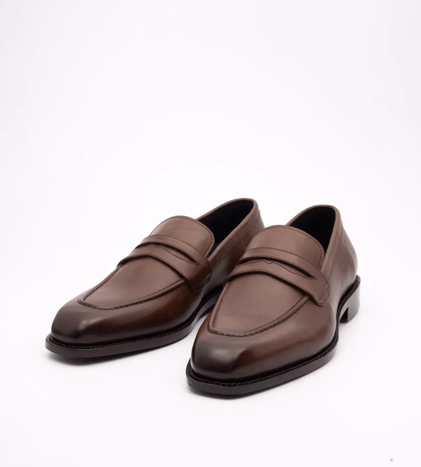 Hand Welted Chisel Toe Brown Penny Loafer image 4