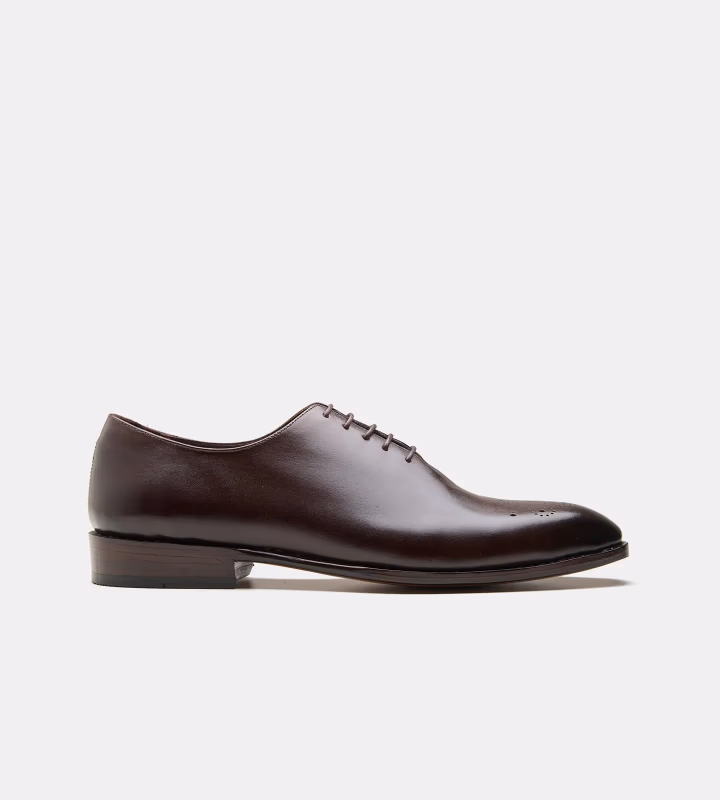 Hand Welted Chisel Toe Brown Wholecut Oxfords image 3