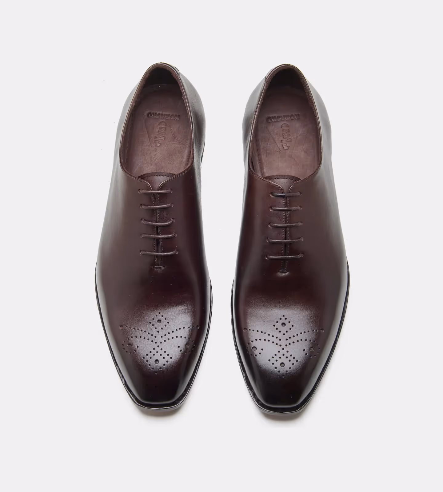 Hand Welted Chisel Toe Brown Wholecut Oxfords image 4