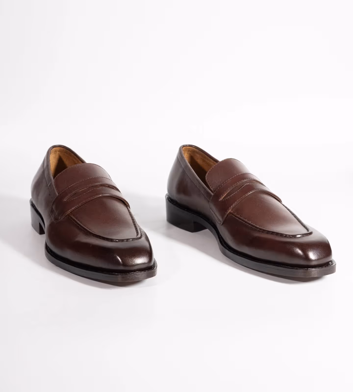 Hand Welted Chisel Toe Burgundy Penny Loafer image 1