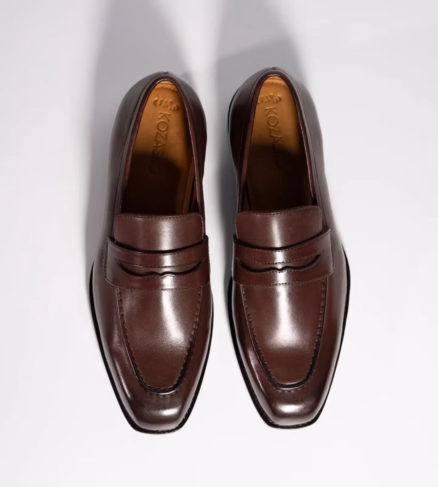 Hand Welted Chisel Toe Burgundy Penny Loafer image 3