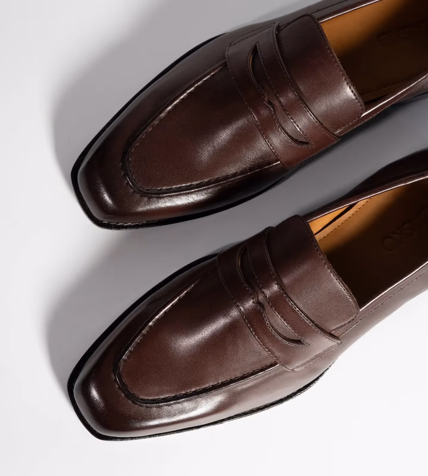 Hand Welted Chisel Toe Burgundy Penny Loafer image 4