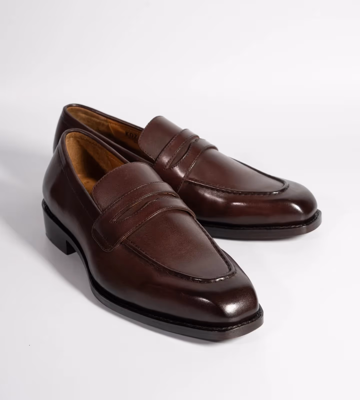 Hand Welted Chisel Toe Burgundy Penny Loafer image 7