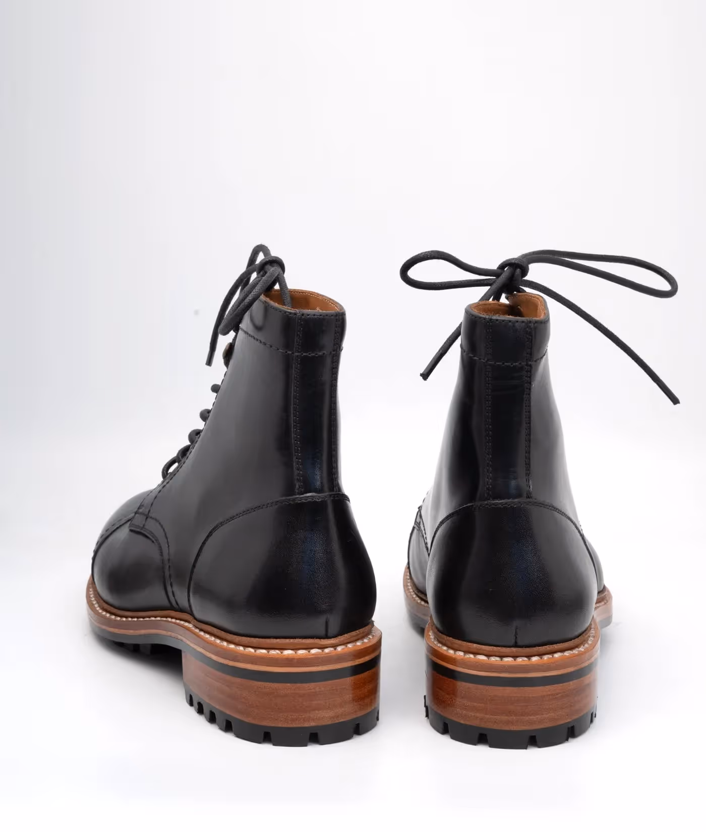 Hand Welted Classic Black Captoe Boot image 5