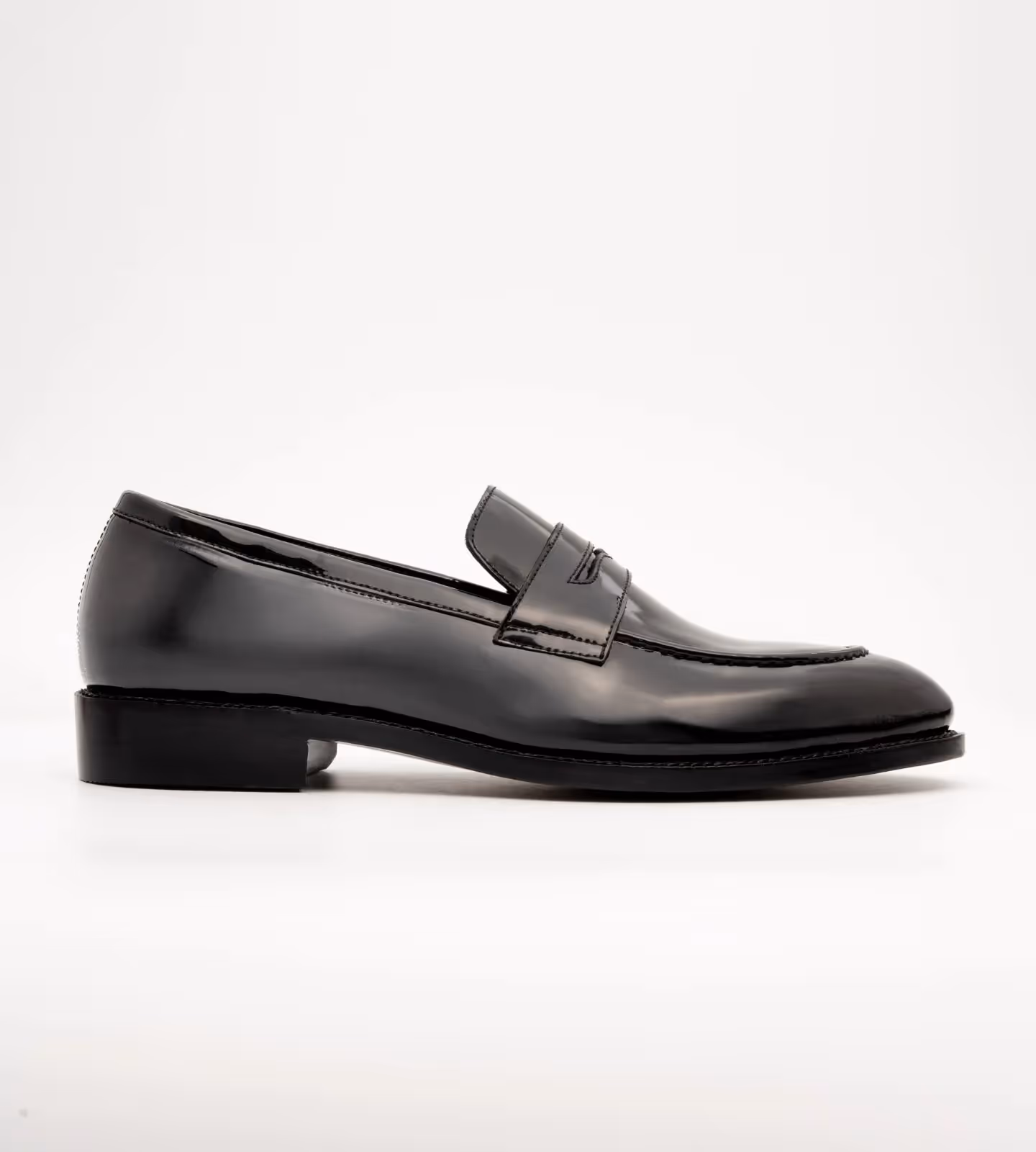 Hand Welted Classic Black Patent Penny Loafers image 3