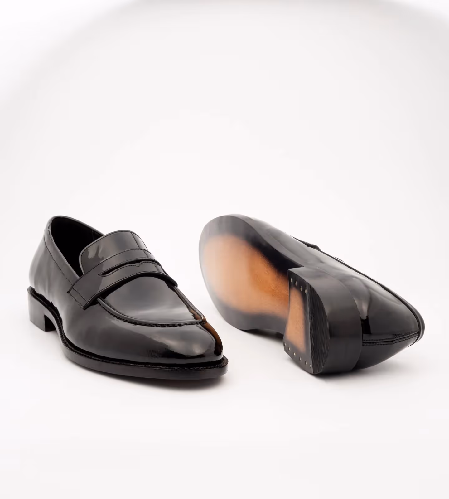 Hand Welted Classic Black Patent Penny Loafers image 5