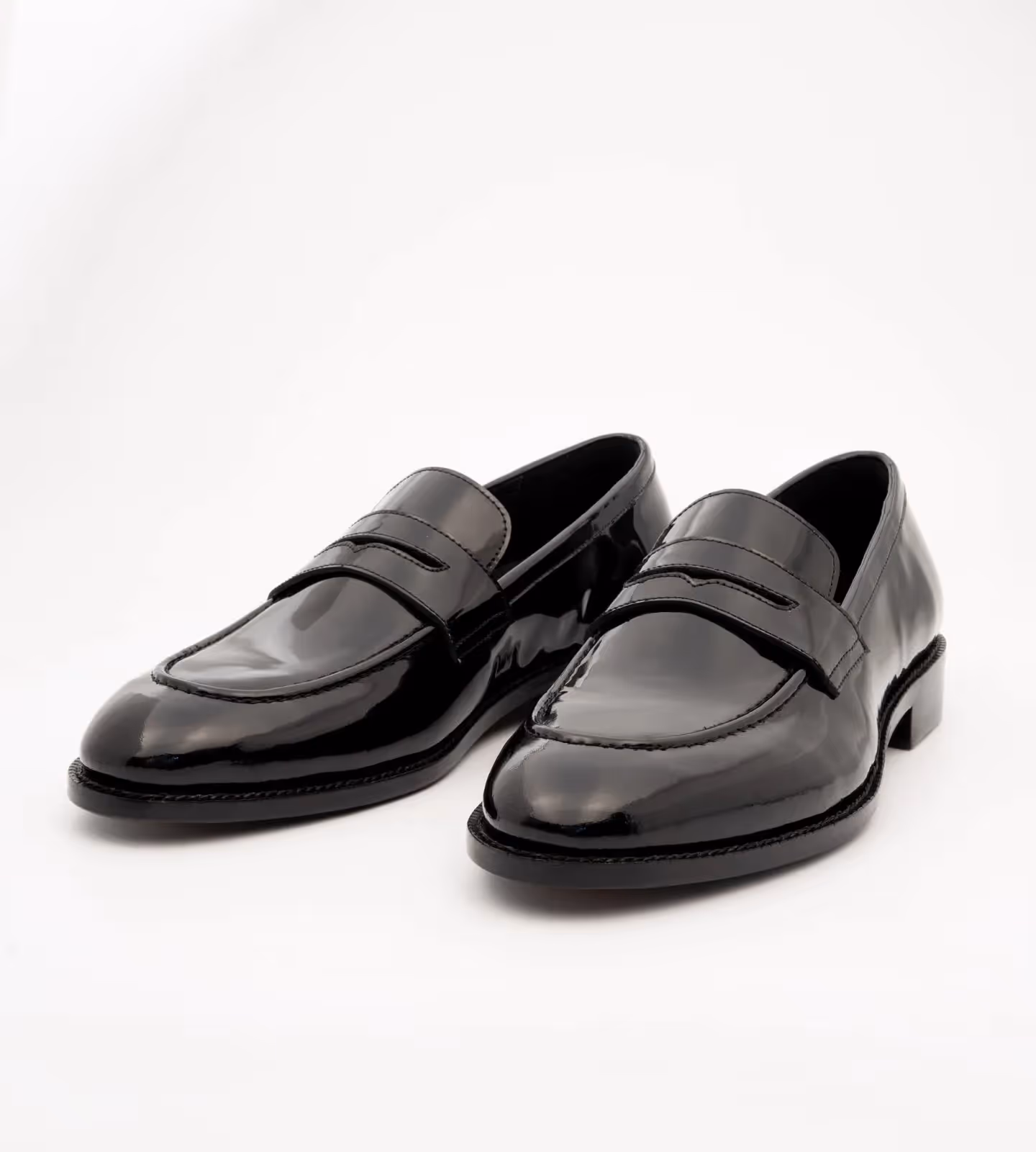 Hand Welted Classic Black Patent Penny Loafers image 6